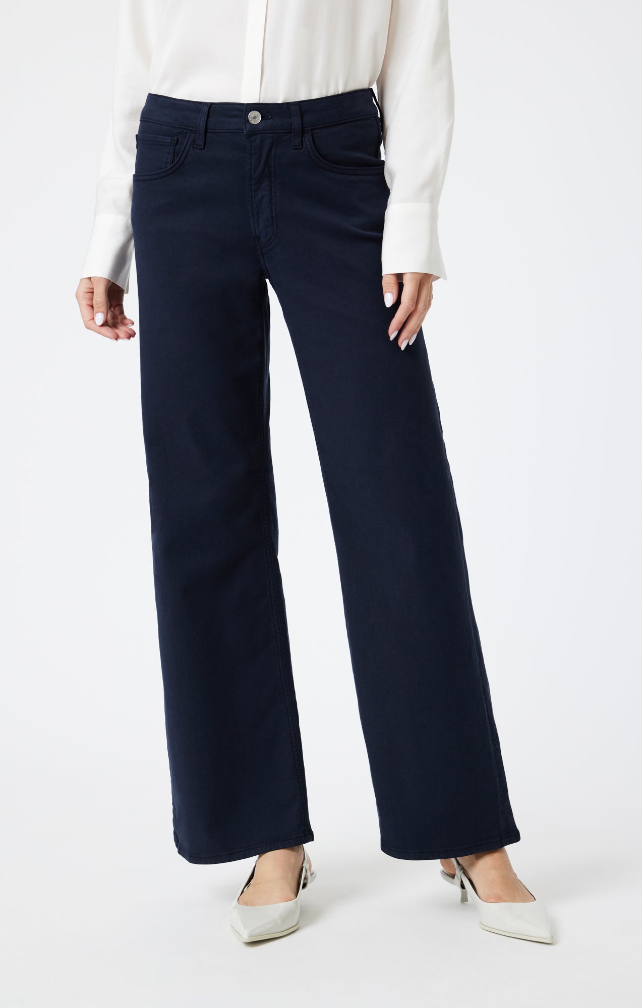ALENA WIDE LEG IN MIDNIGHT LUXE TWILL - Mavi Jeans