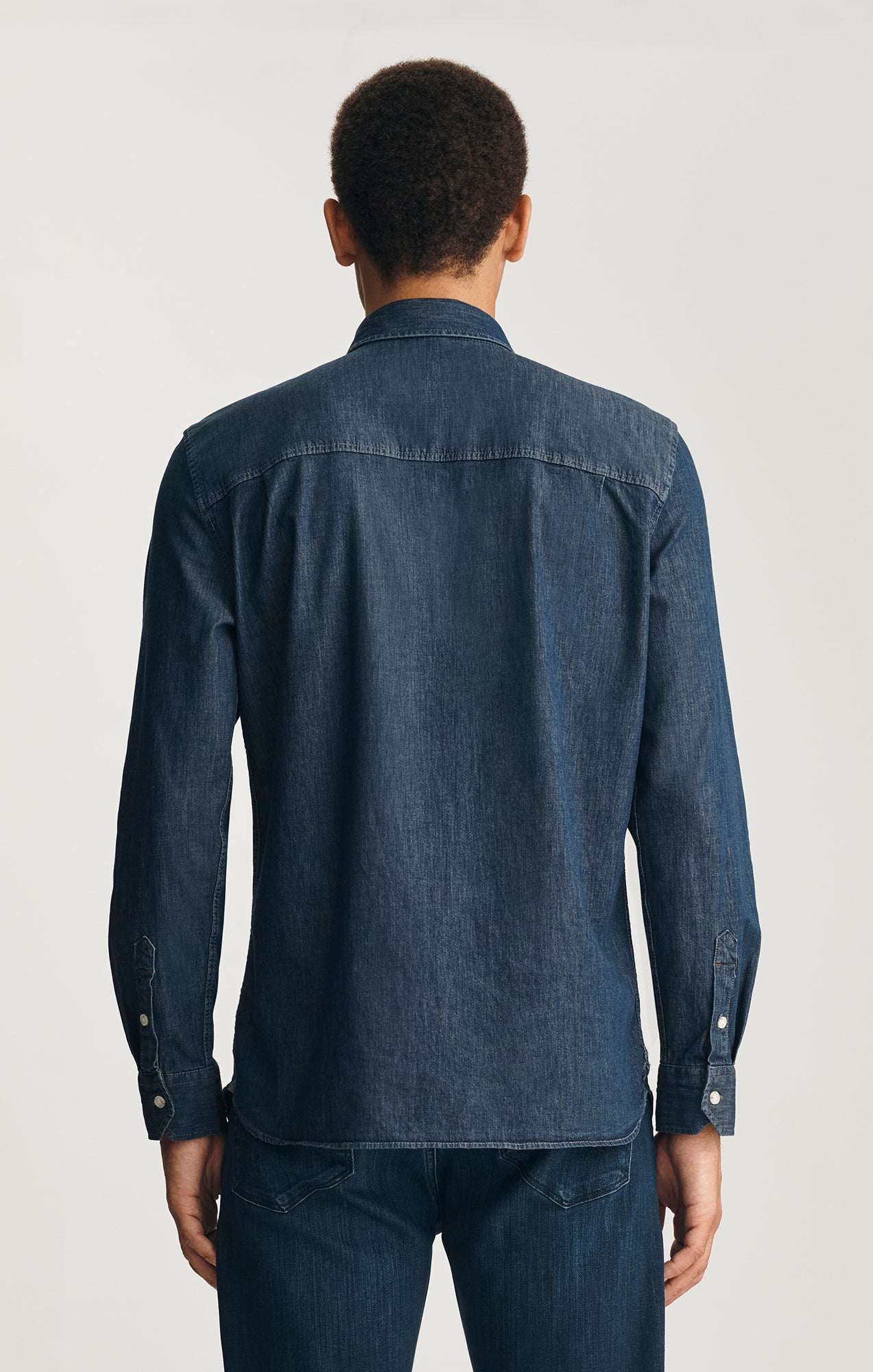 Mavi Men's Long Sleeve Button-Up Shirt In Rinse – Mavi Jeans