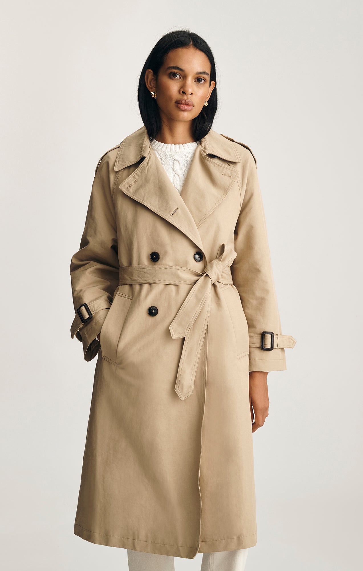 TRENCH COAT IN INCENSE - Mavi Jeans