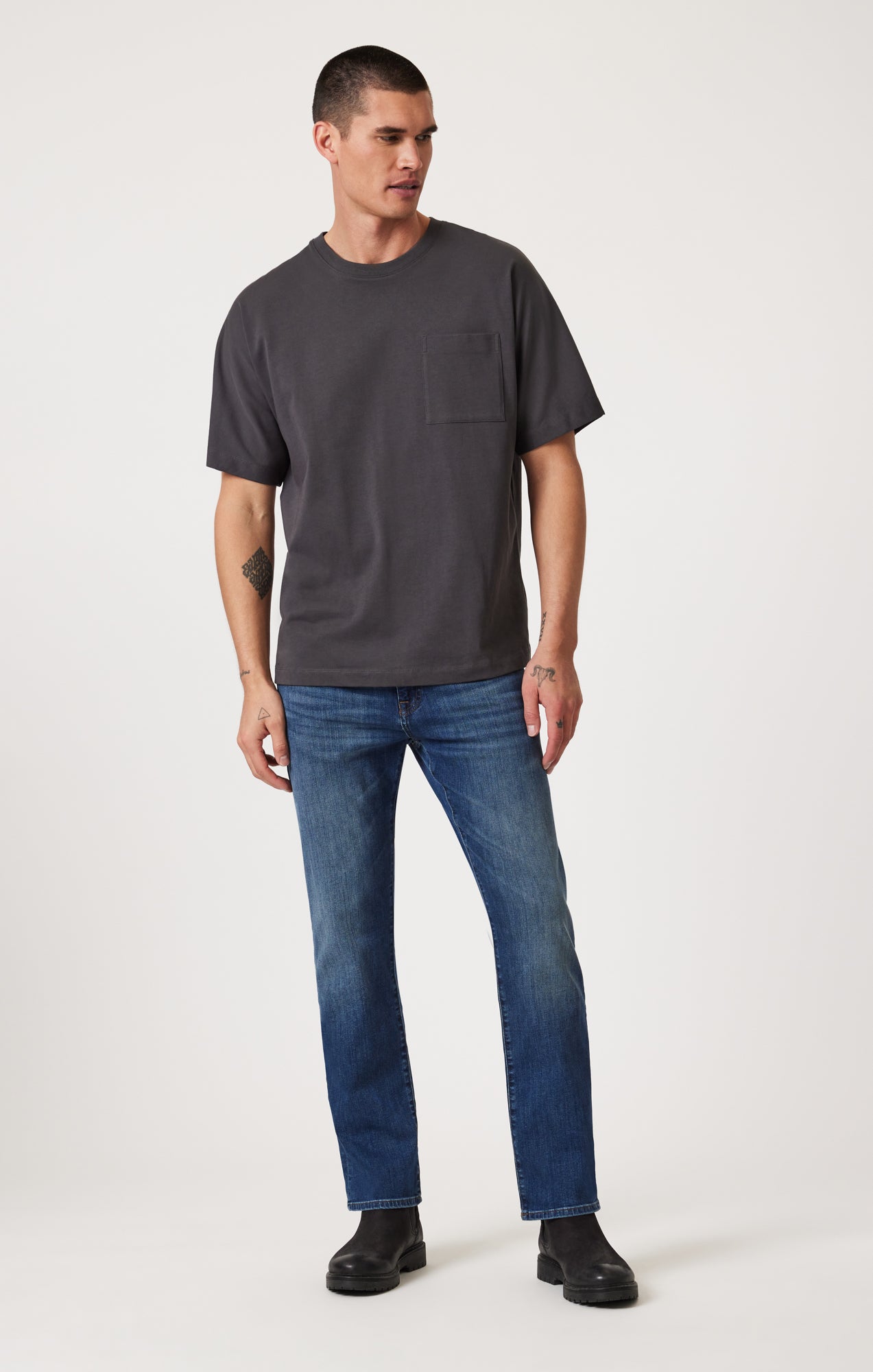 ZACH STRAIGHT LEG IN DARK USED WILLIAMSBURG - Mavi Jeans