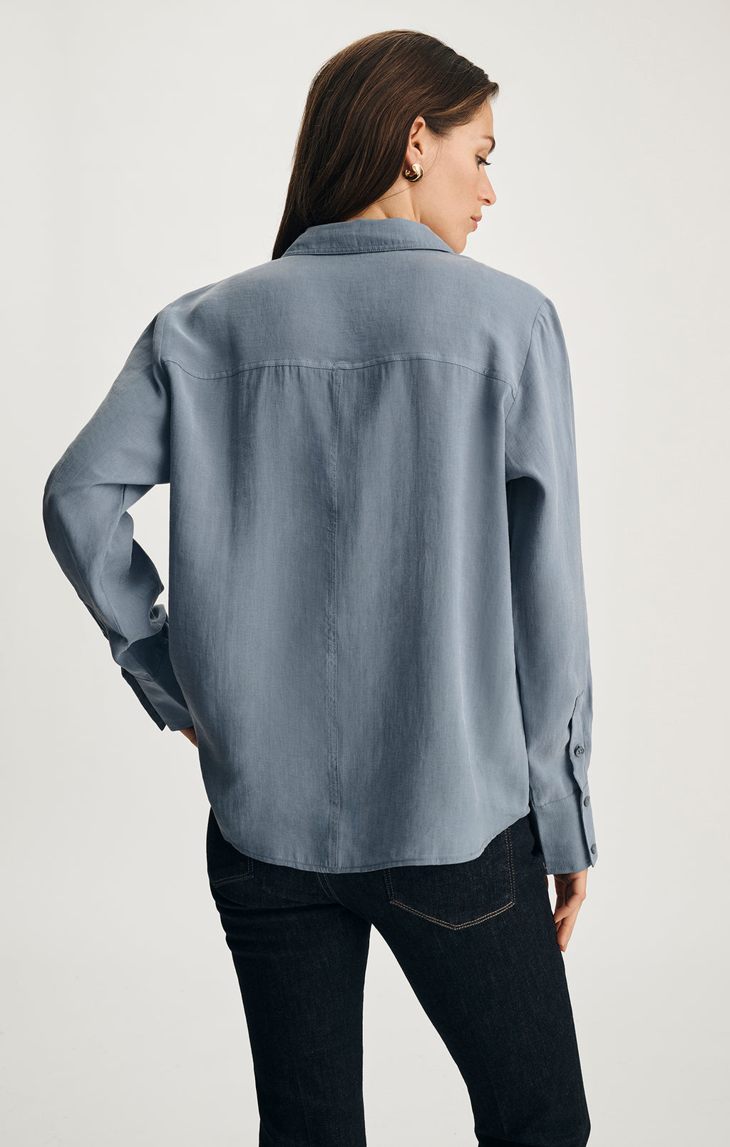 LUXE TOUCH TENCEL™ BUTTON-UP SHIRT IN INFINITY