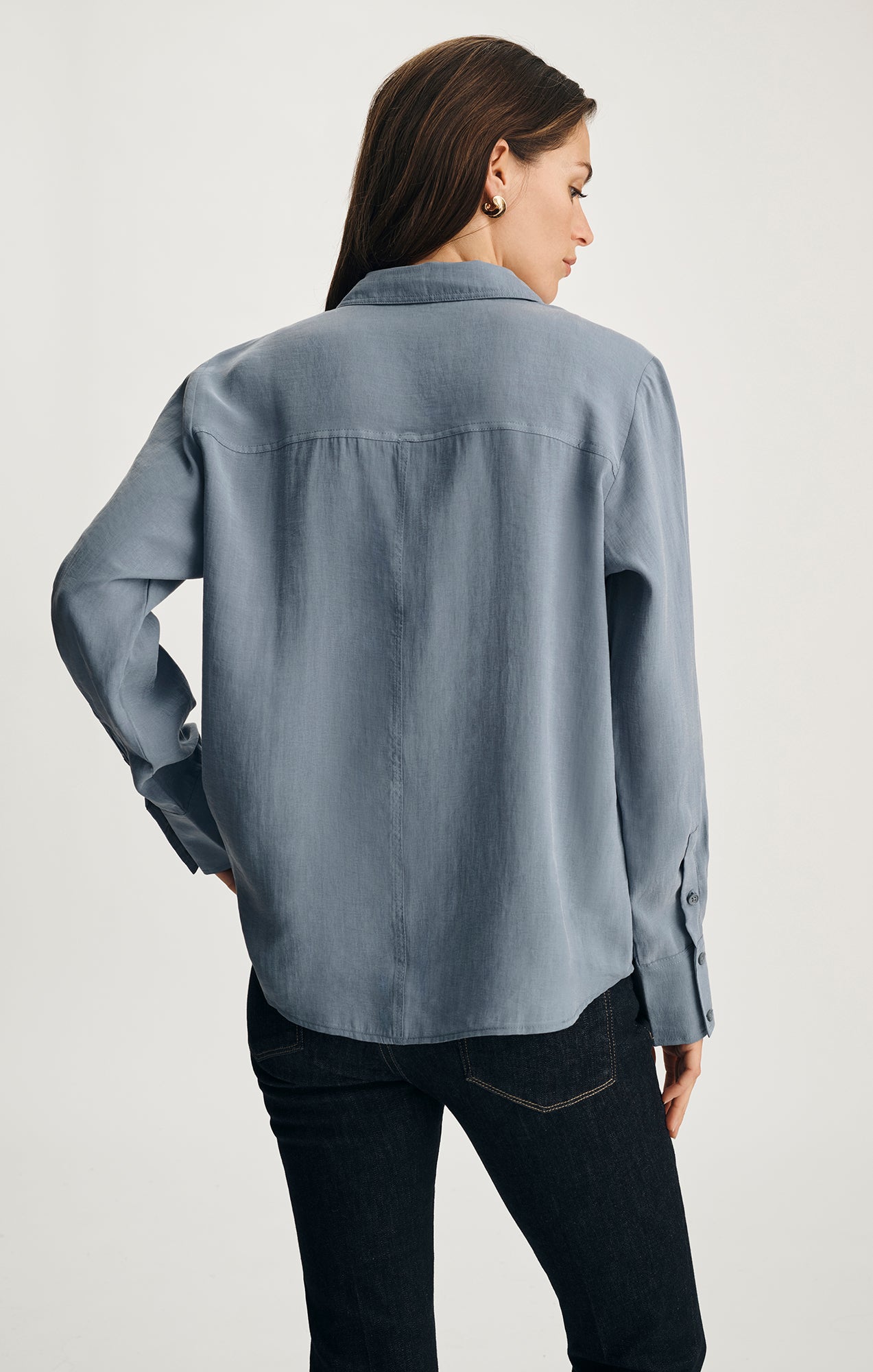 LUXE TOUCH TENCEL™ BUTTON-UP SHIRT IN INFINITY