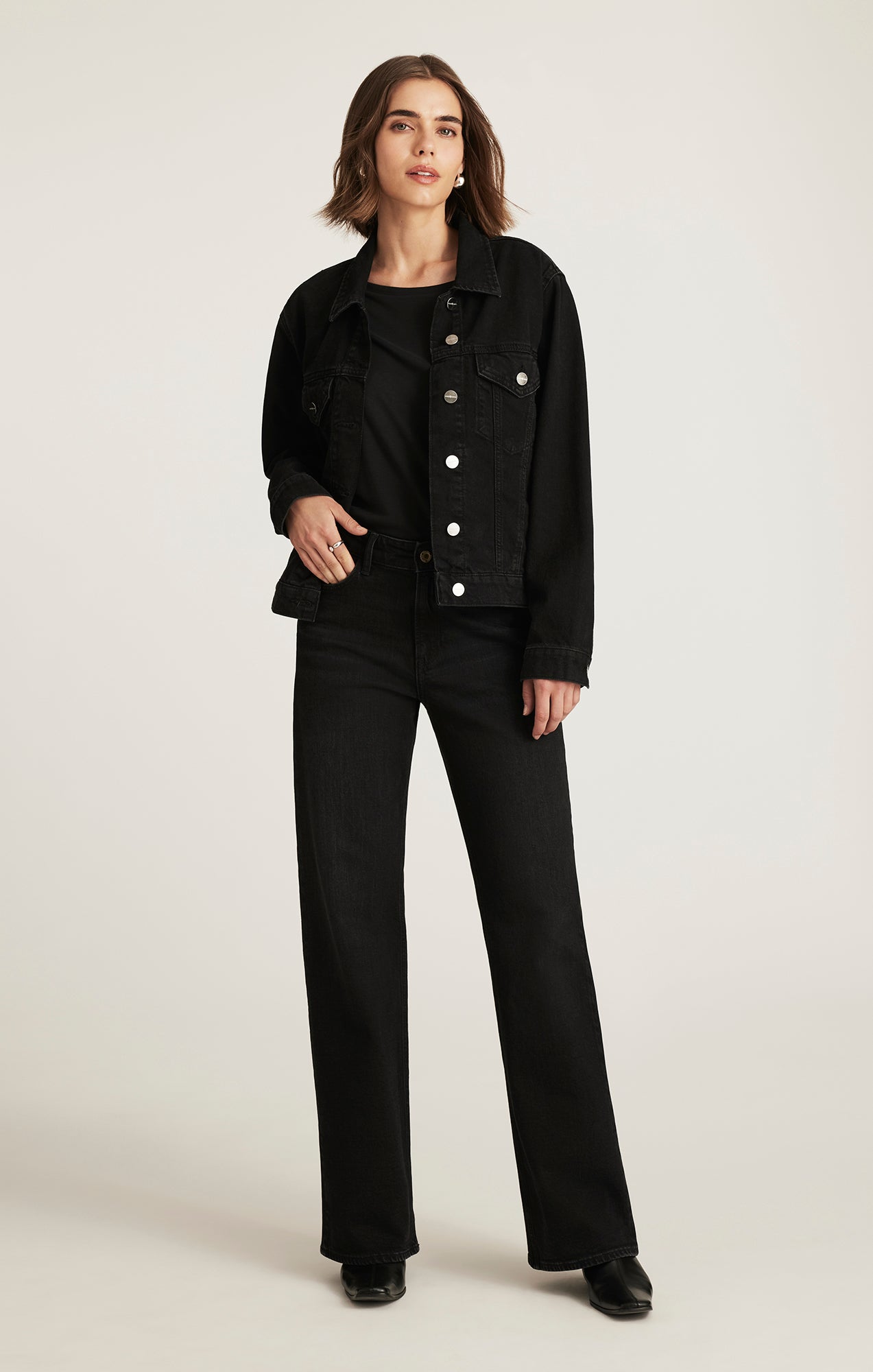 RUBY DENIM JACKET IN DARK SMOKE ICON - Mavi Jeans