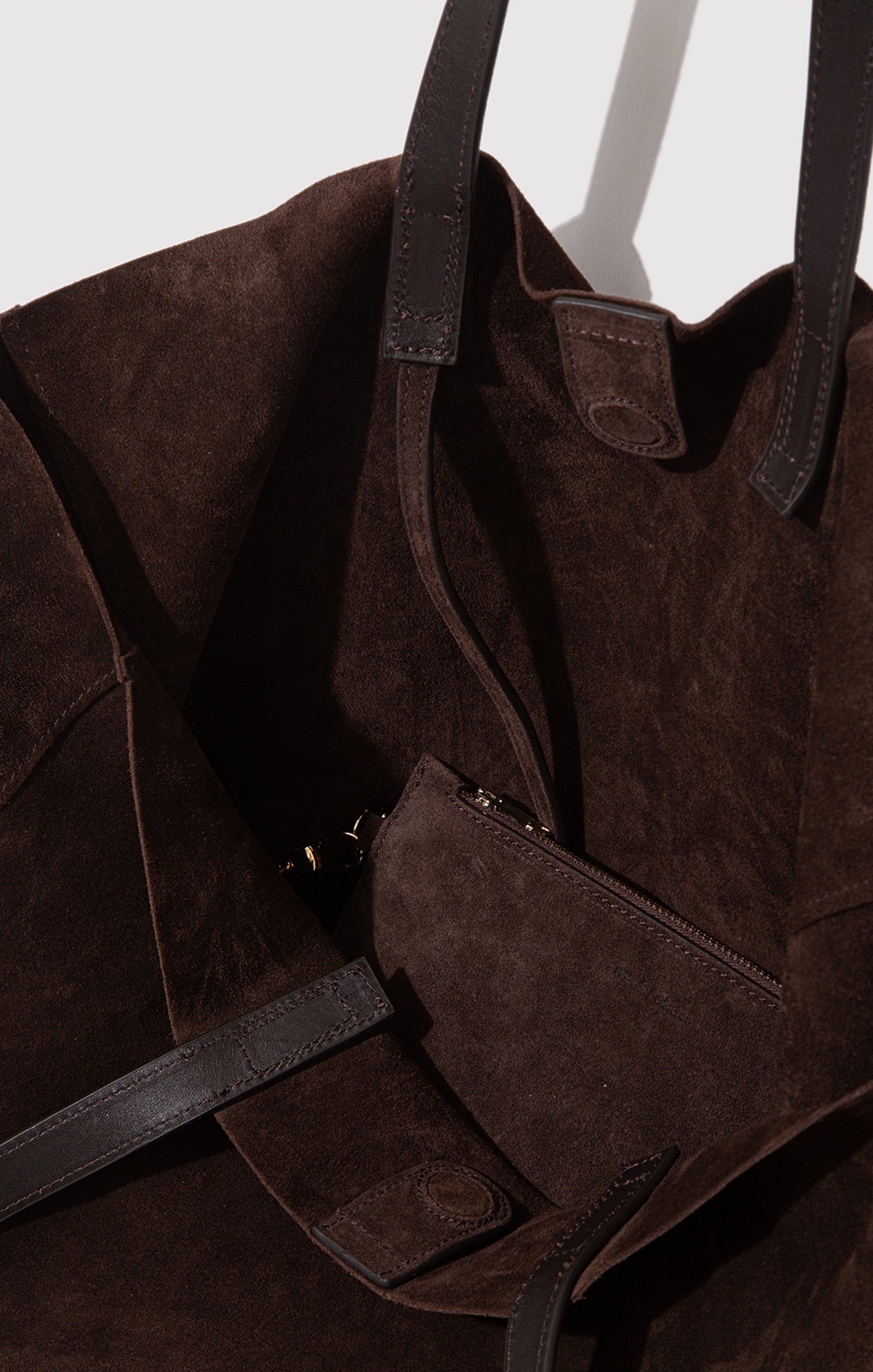 SUEDE SHOPPER BAG IN TORTOISE SHELL