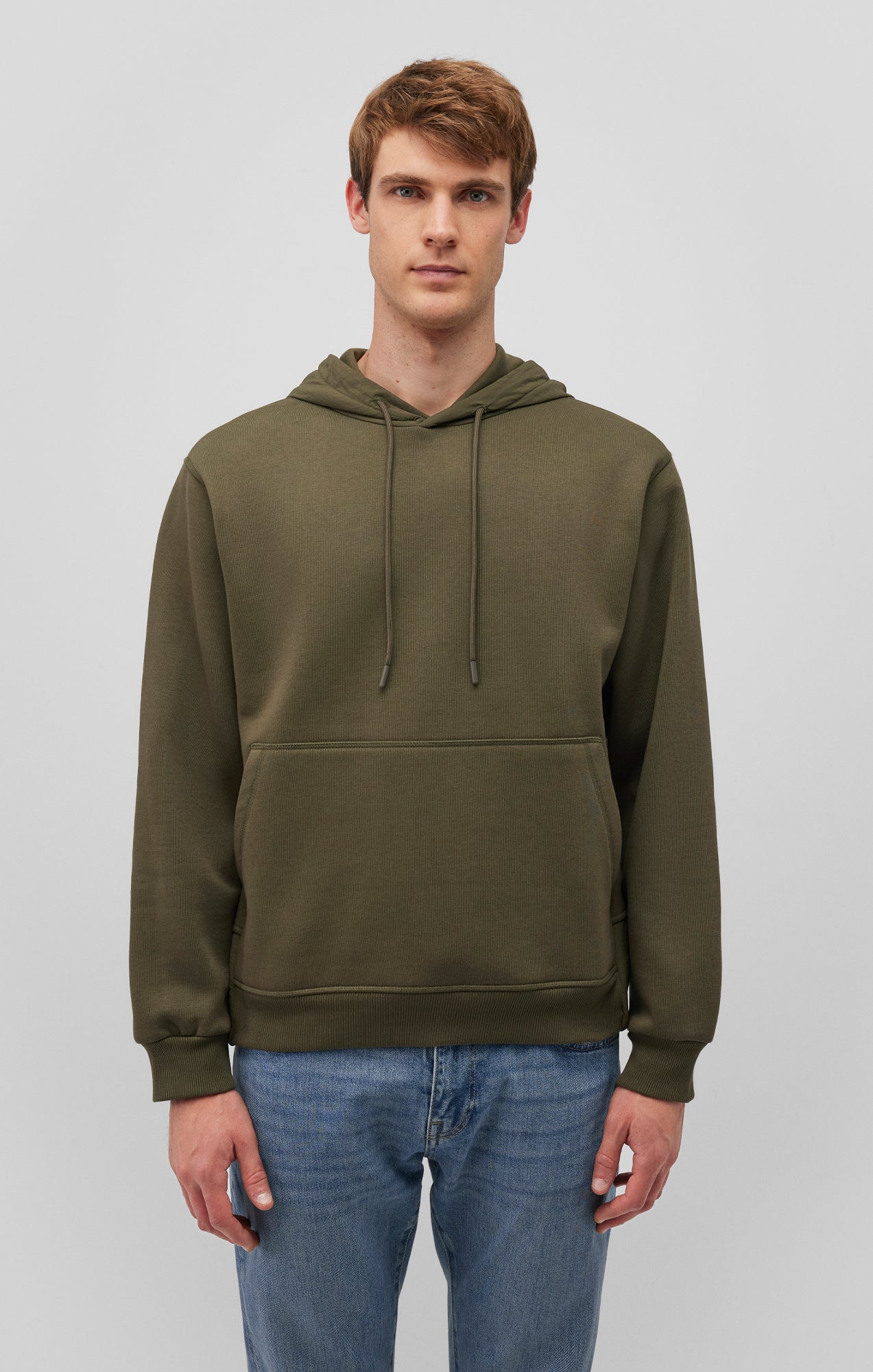 POCKET HOODIE IN OLIVE NIGHT - Mavi Jeans