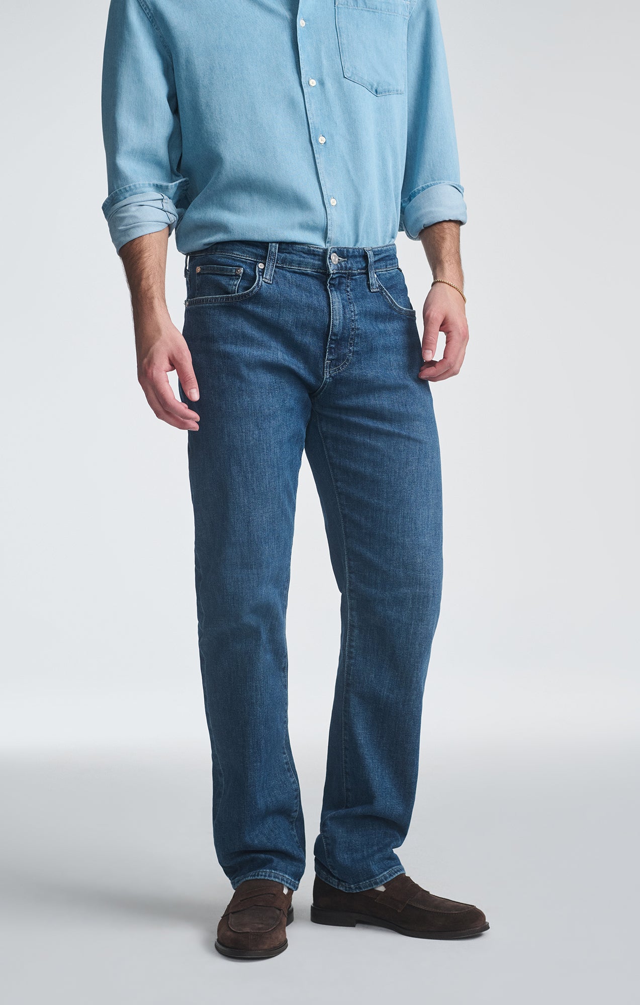 ZACH STRAIGHT LEG IN DEEP USED CLASSIC BLUE - Mavi Jeans