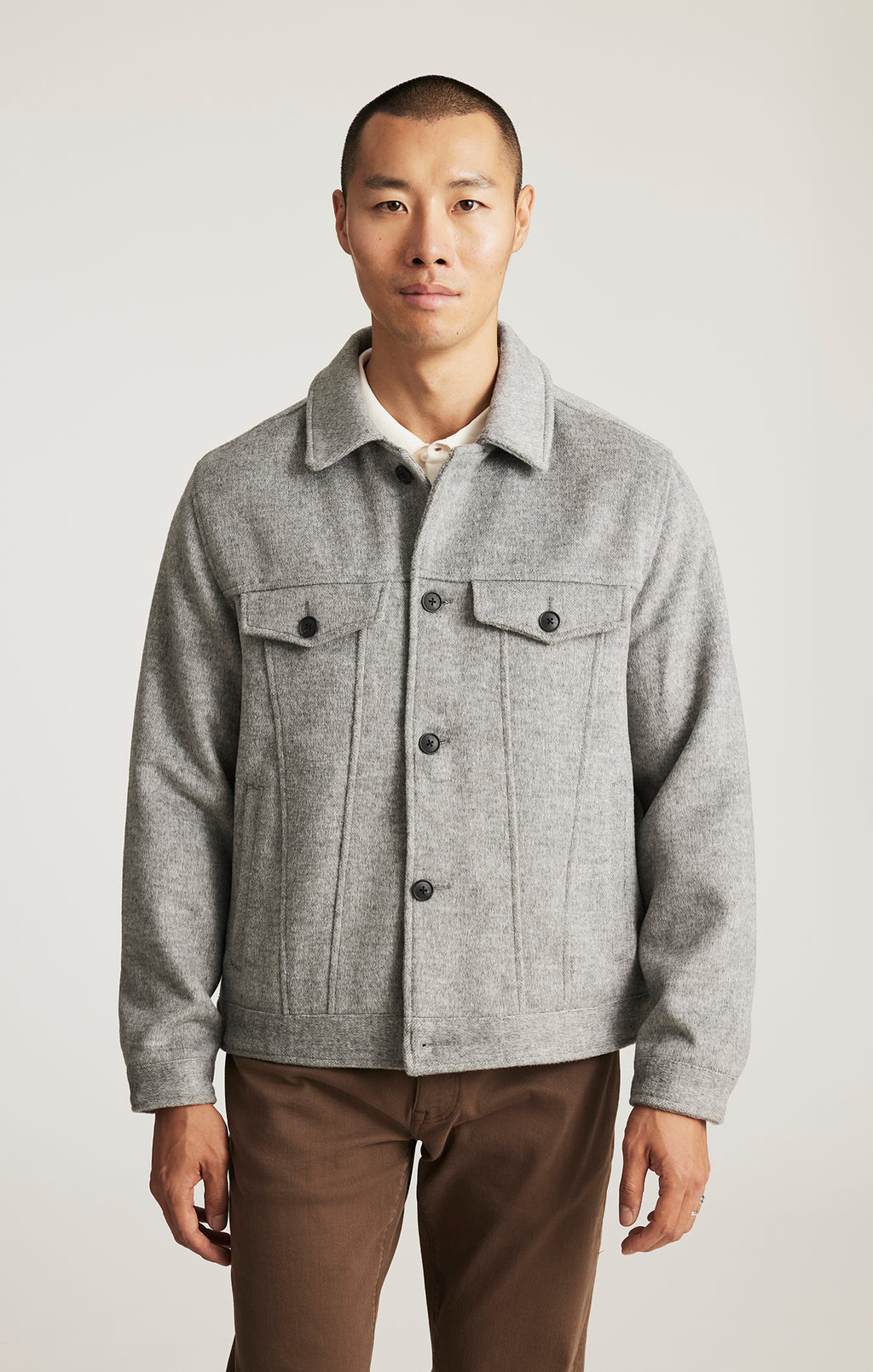DOUBLE POCKET JACKET IN GREY MELANGE - Mavi Jeans