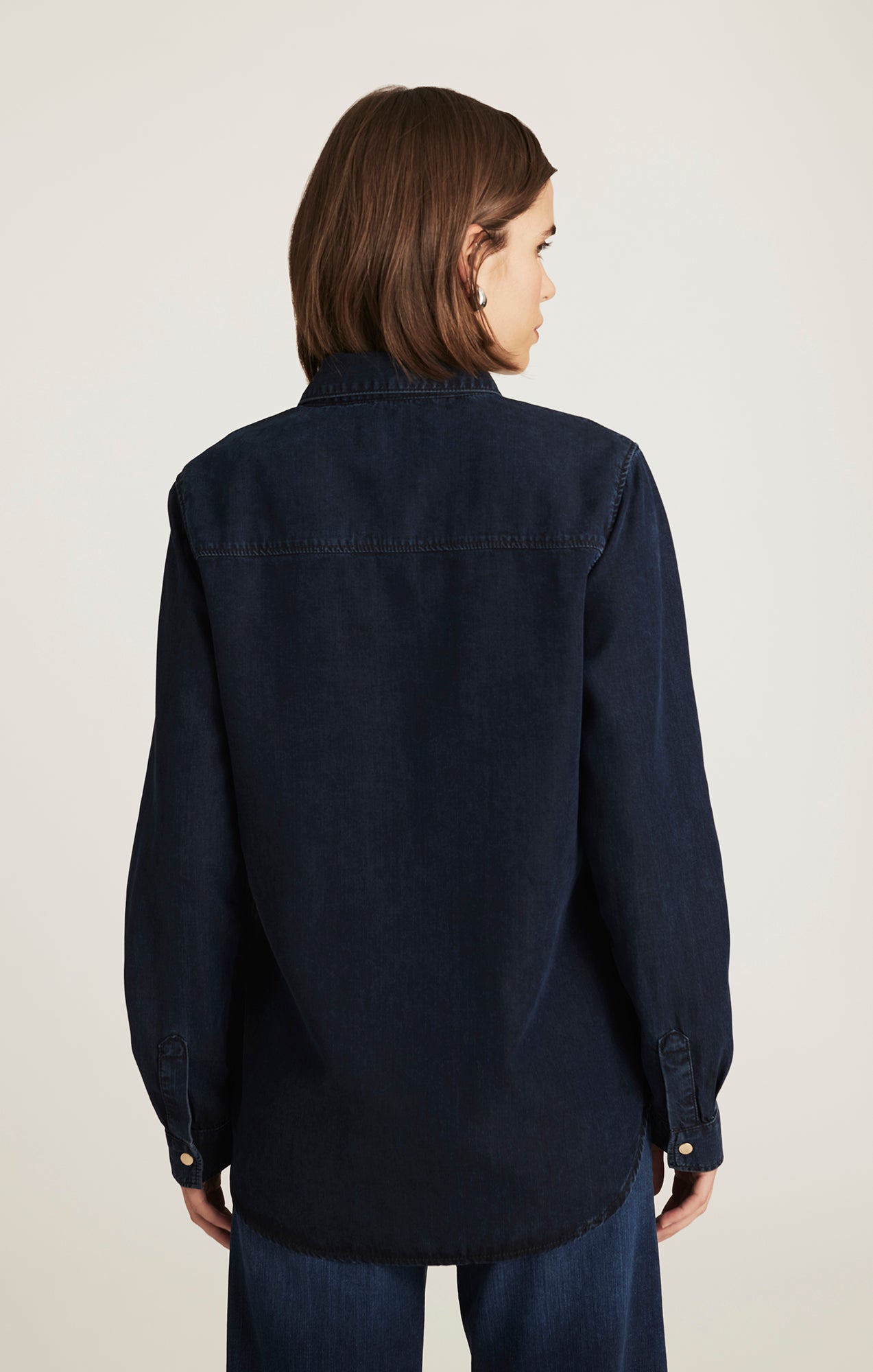 NIA DENIM SHIRT IN INK GOLD PREMIUM - Mavi Jeans
