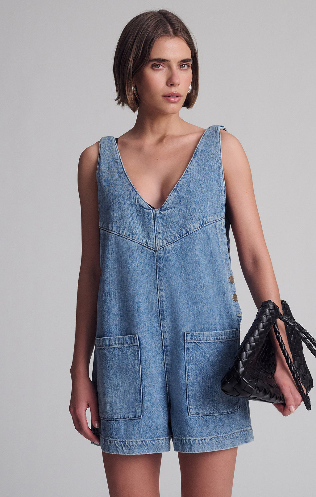 REVA ROMPER IN LIGHT SHADED WELL BLUE - Mavi Jeans