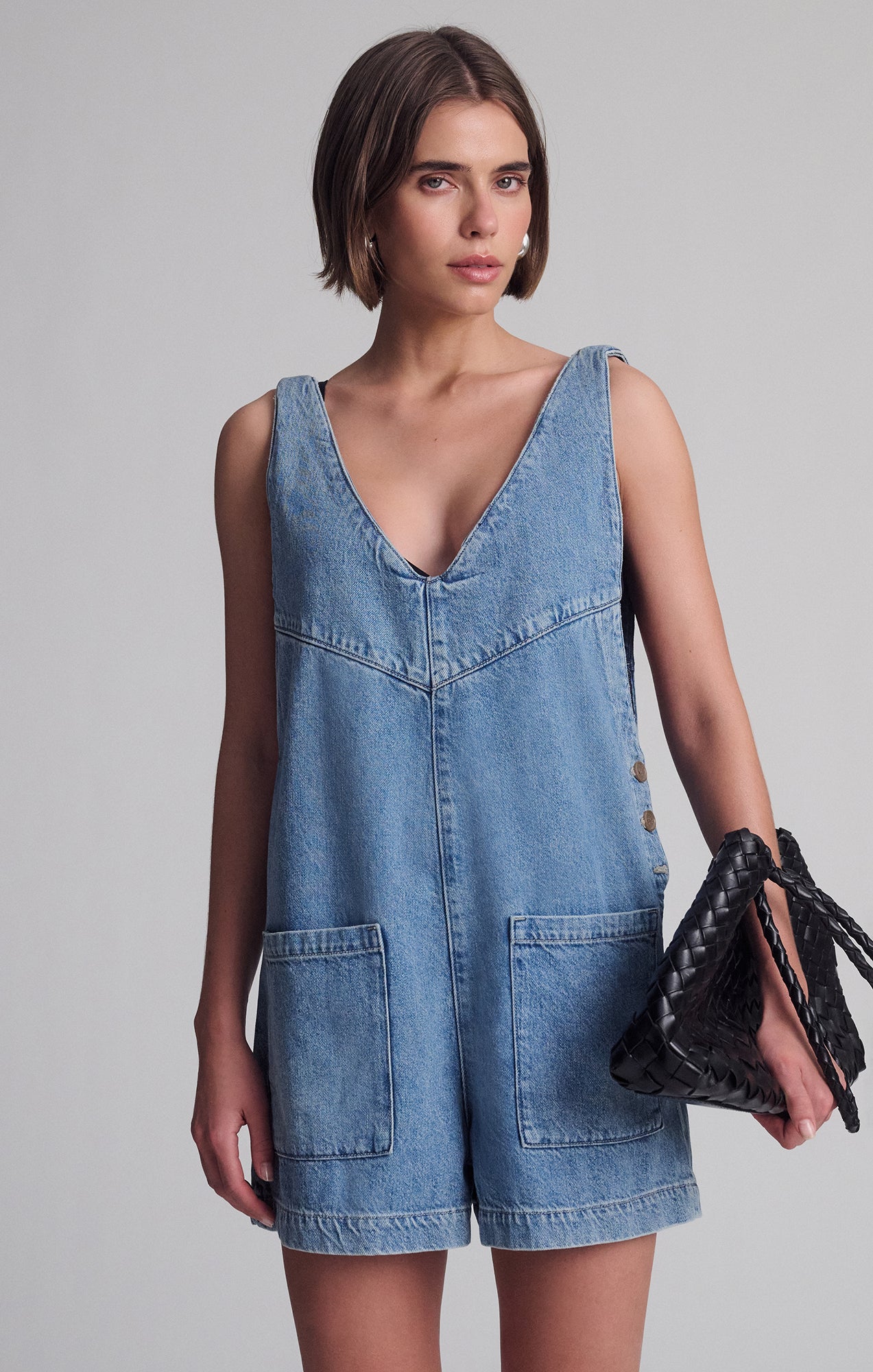 REVA ROMPER IN LIGHT SHADED WELL BLUE - Mavi Jeans