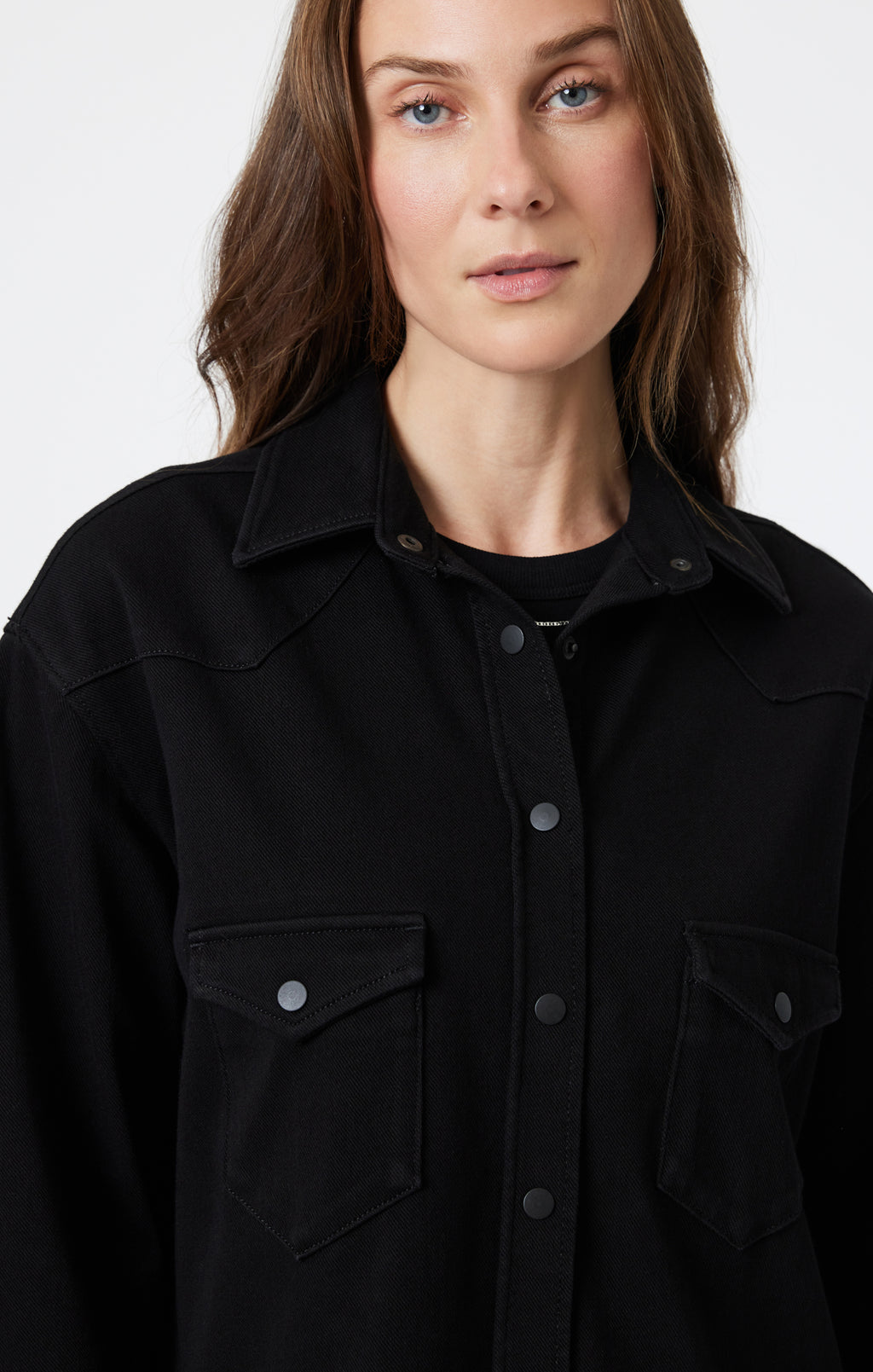 PATRICIA DENIM SHIRT IN SMOKE MOVE - Mavi Jeans