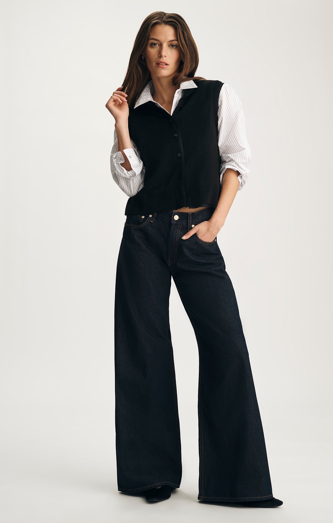 Mavi Women's Cardigan Sweater Vest In Black – Mavi Jeans