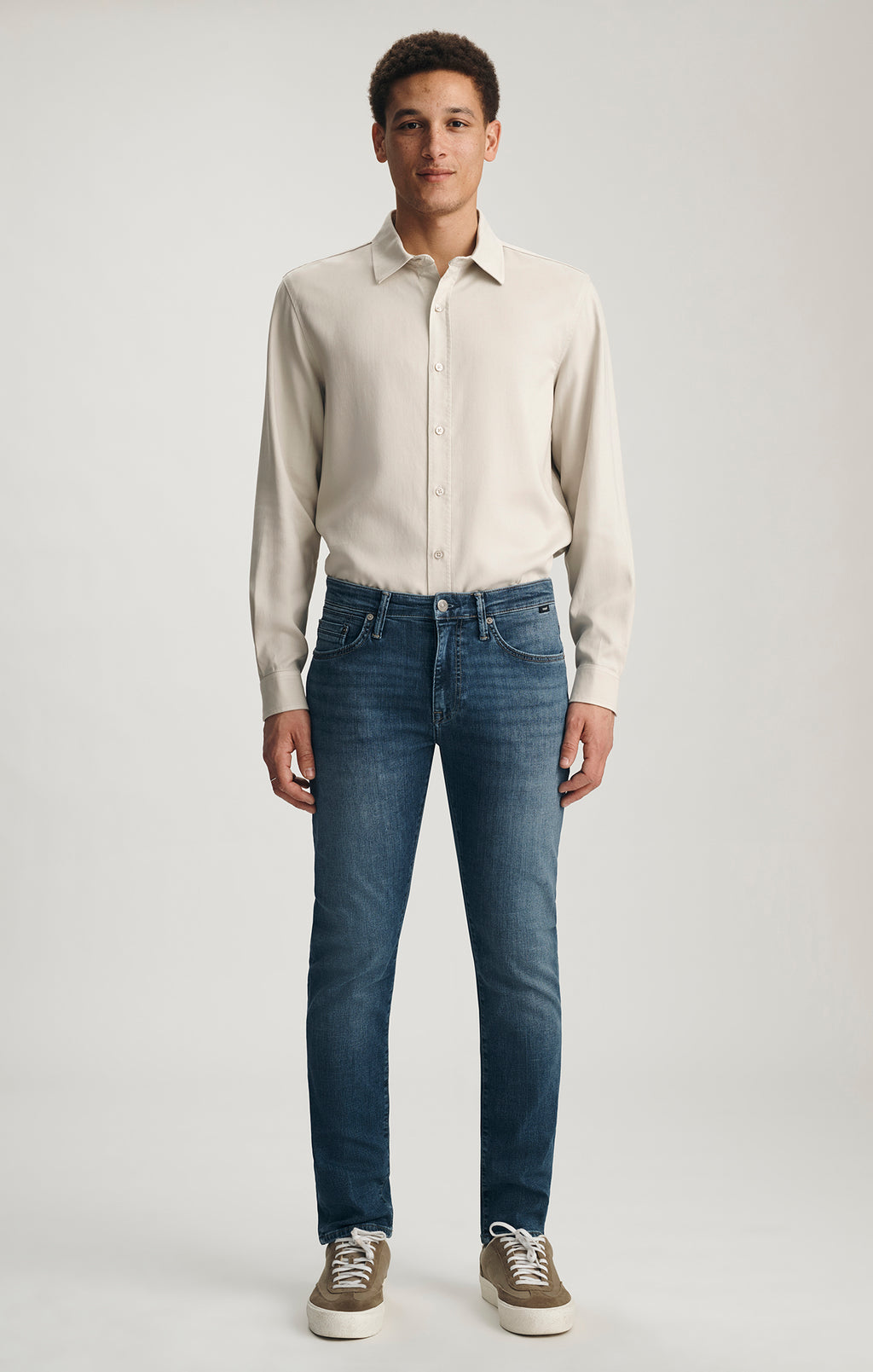 MARCUS SLIM STRAIGHT LEG IN MID USED BRUSHED ORGANIC VINTAGE - Mavi Jeans