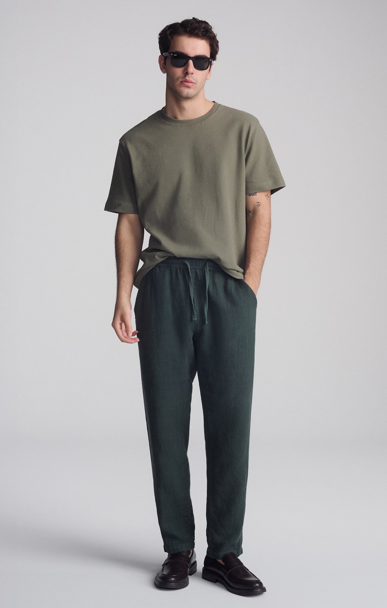 DRAWSTRING LINEN PANTS IN URBAN CHIC - Mavi Jeans
