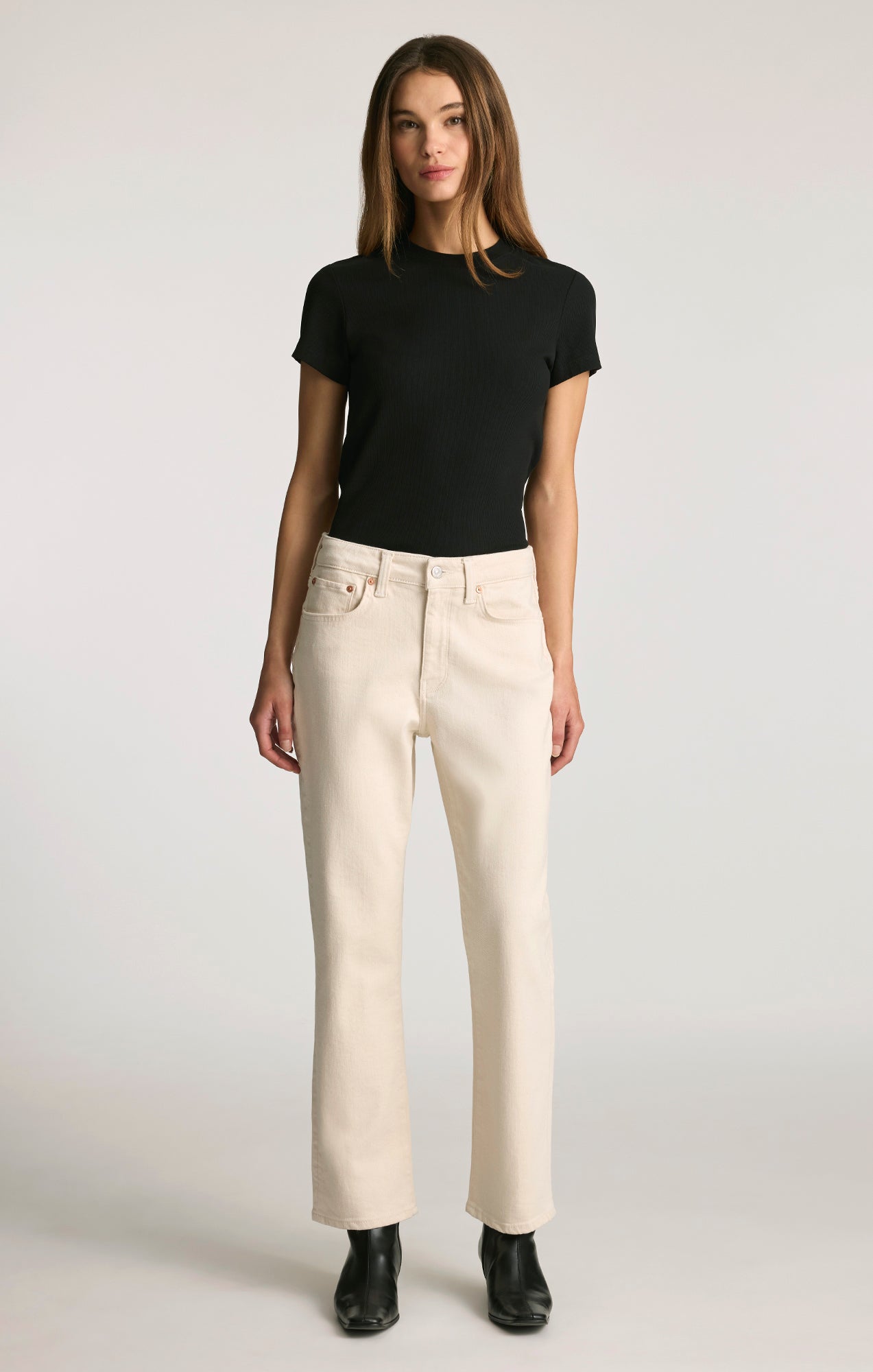 NEW YORK STRAIGHT LEG IN NATURAL ECRU DENIM