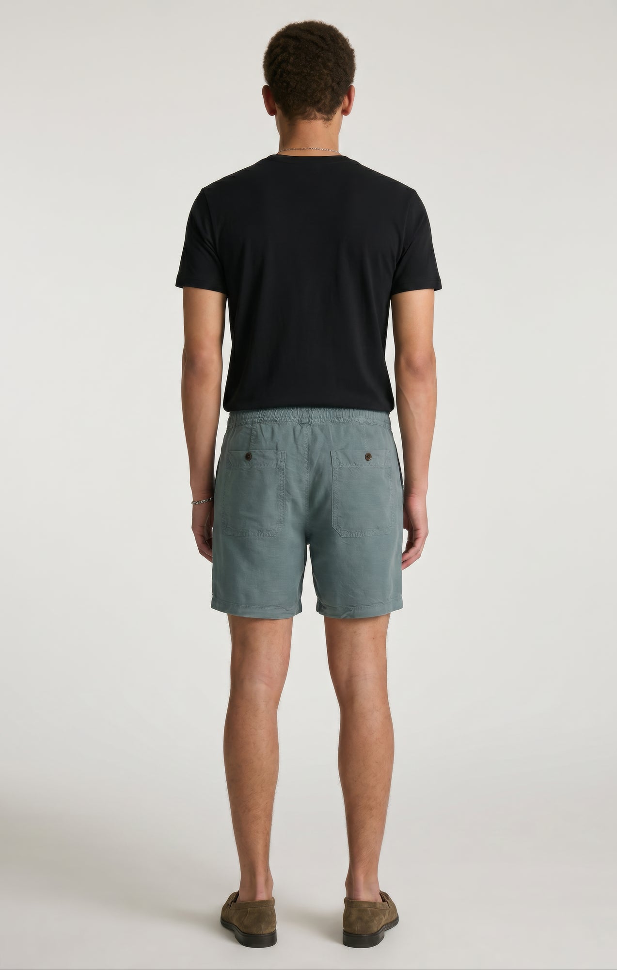 DAXON SHORTS IN TEAL LINEN