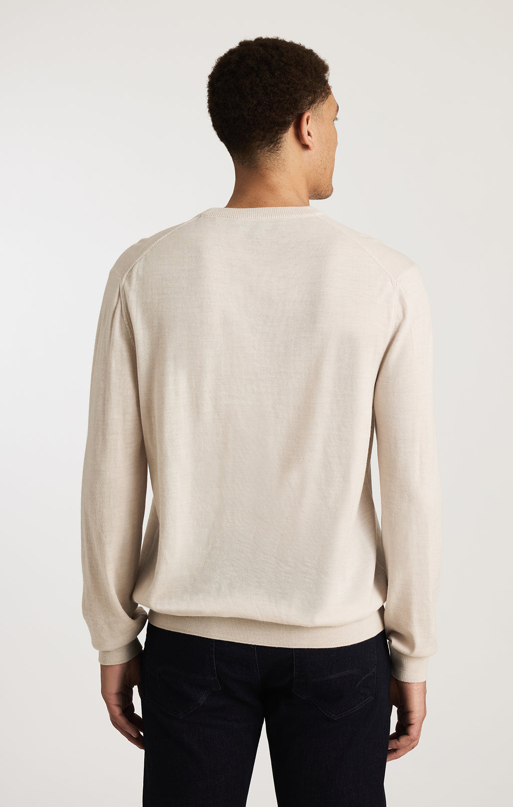 EDITION WOOL CREW NECK SWEATER IN BEIGE