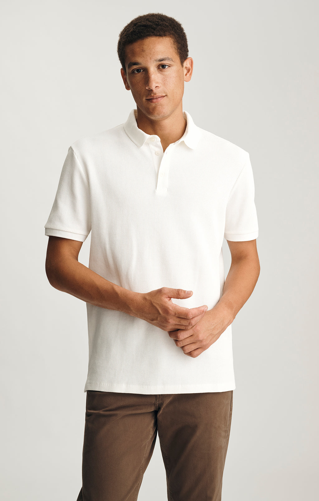 POLO T-SHIRT IN ANTIQUE WHITE