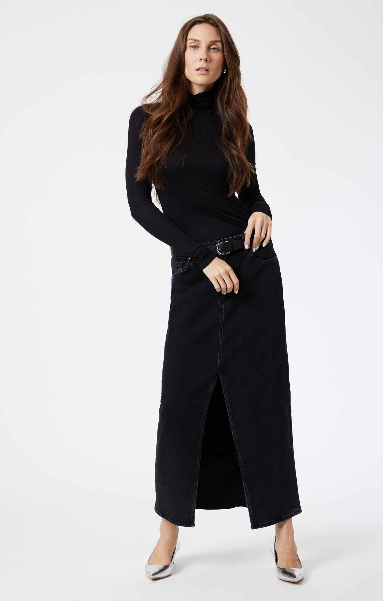 MILENA DENIM SKIRT IN DARK SMOKE DENIM - Mavi Jeans