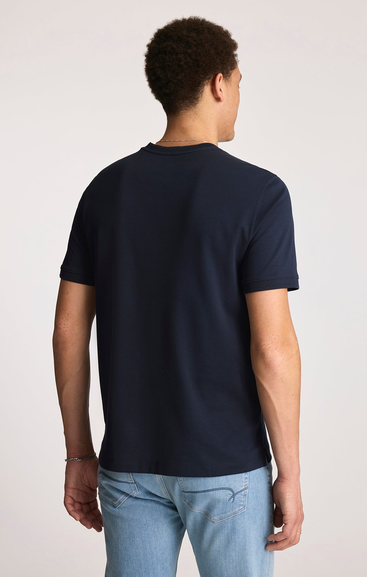 INTERLOCK CREW NECK T-SHIRT IN SKY CAPTAIN - Mavi Jeans