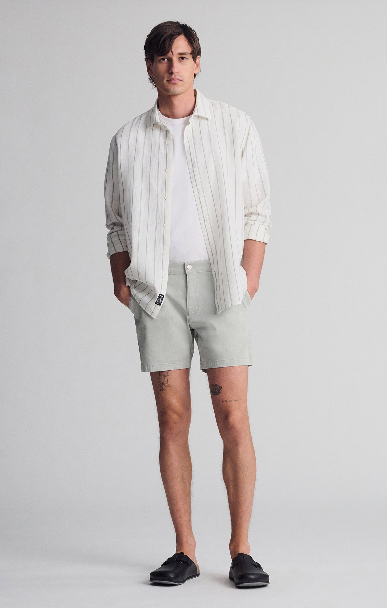 NATE SHORTS IN PISTACHIO CASUAL TWILL - Mavi Jeans