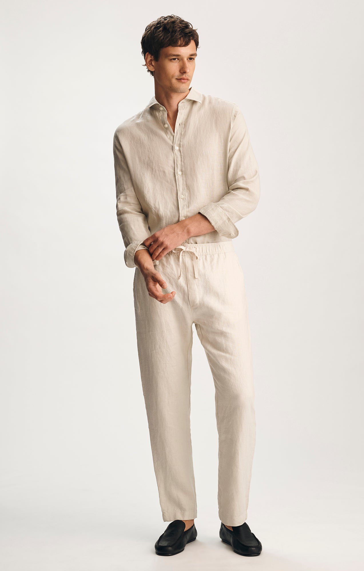 LINEN PANTS IN SILVER BIRCH - Mavi Jeans