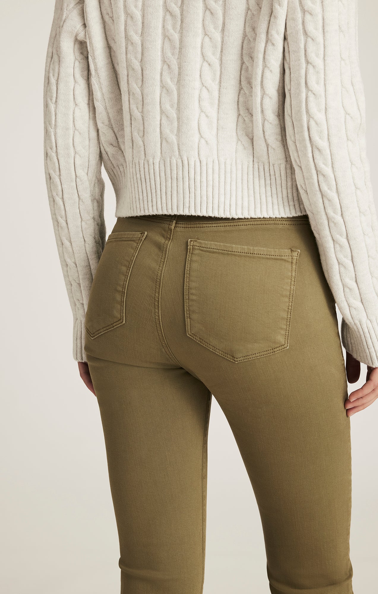 ANIKA CROPPED FLARE IN OLIVE FLEX BLUE - Mavi Jeans