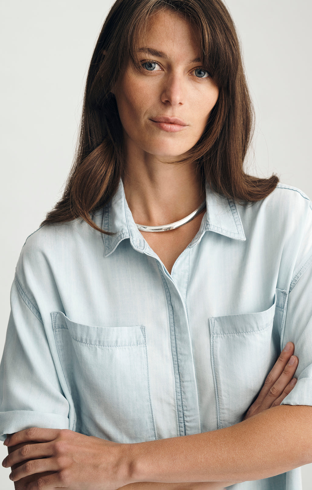 BLAIR DENIM SHIRT IN LIGHT BLUE MAVITERRENEAN - Mavi Jeans