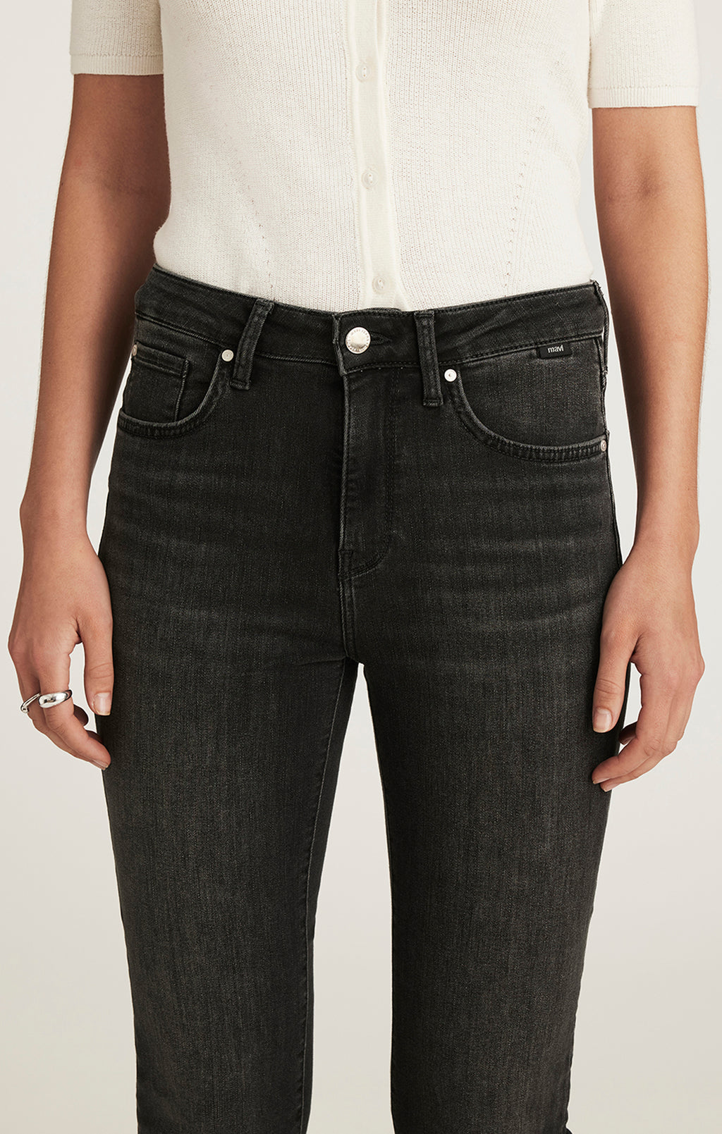 KATHLEEN SLIM BOYFRIEND IN SMOKE BRUSHED FEATHER BLUE - Mavi Jeans