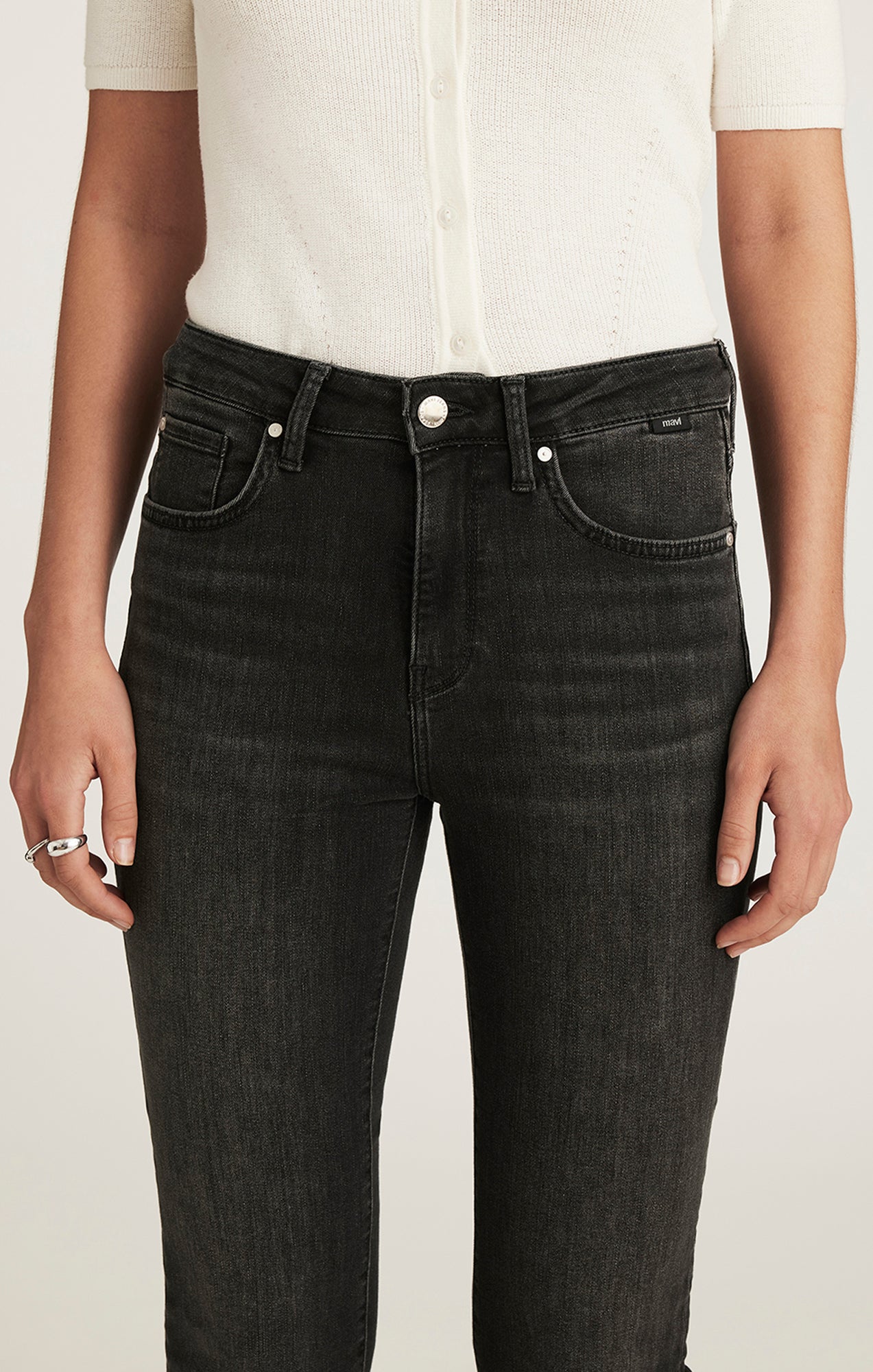 KATHLEEN SLIM BOYFRIEND IN SMOKE BRUSHED FEATHER BLUE - Mavi Jeans