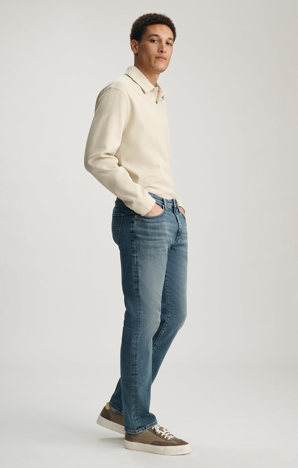 ZACH STRAIGHT LEG IN MID USED ORGANIC VINTAGE - Mavi Jeans