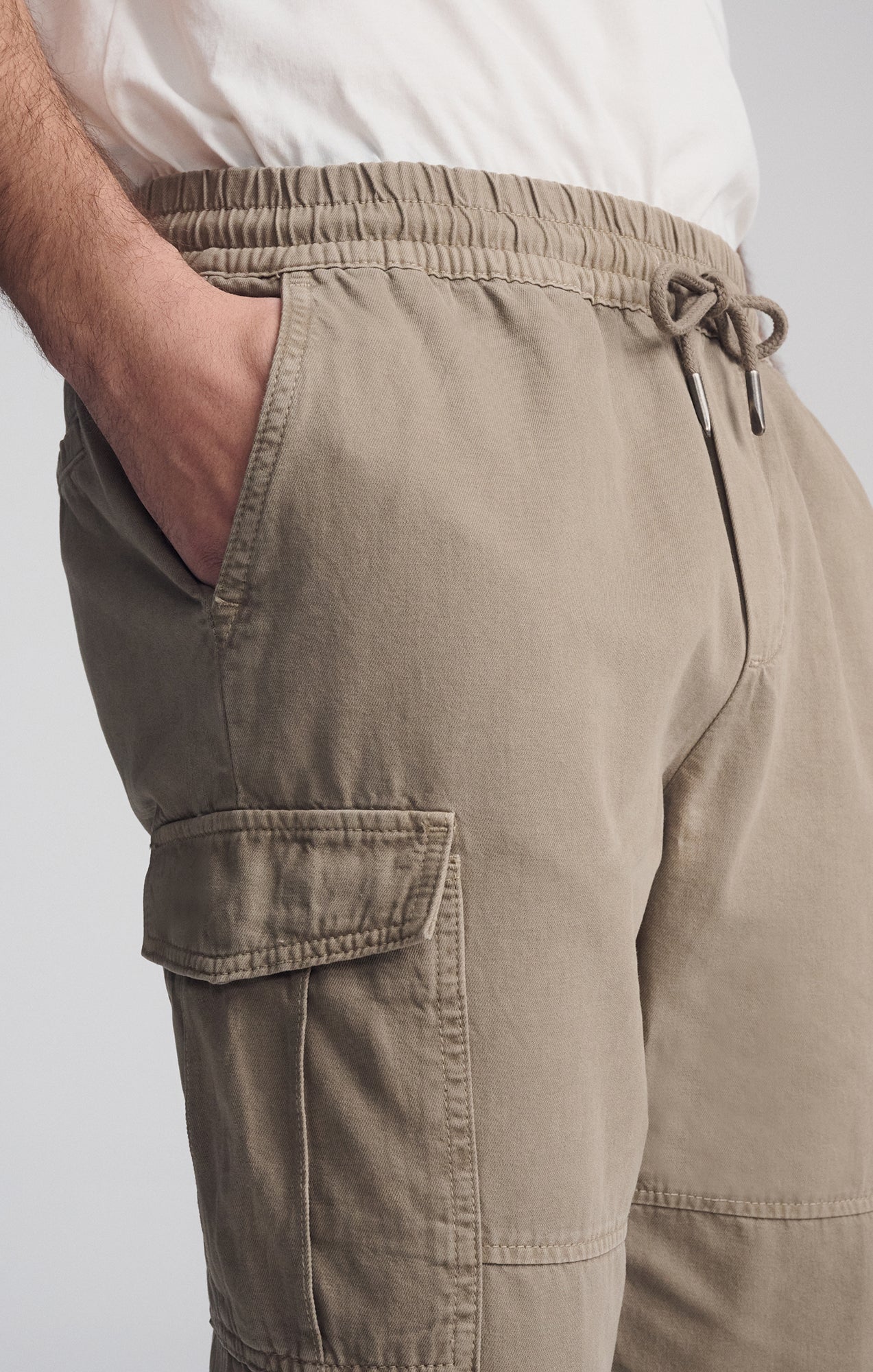 DOUBLE POCKET CUFFED CARGO PANTS IN BRINDLE - Mavi Jeans