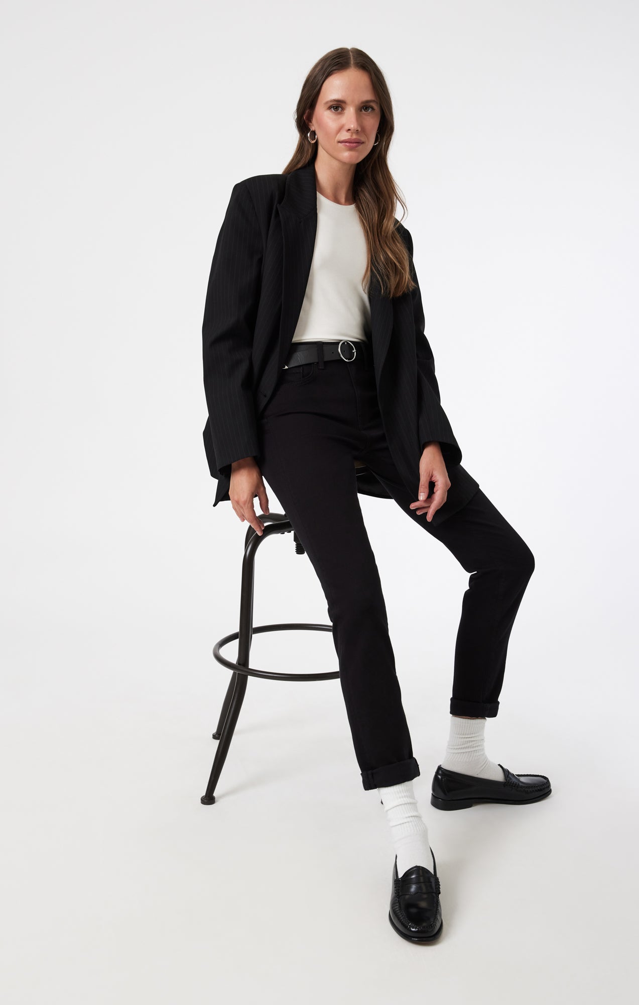 KATHLEEN SLIM BOYFRIEND IN BLACK FEATHER BLUE - Mavi Jeans