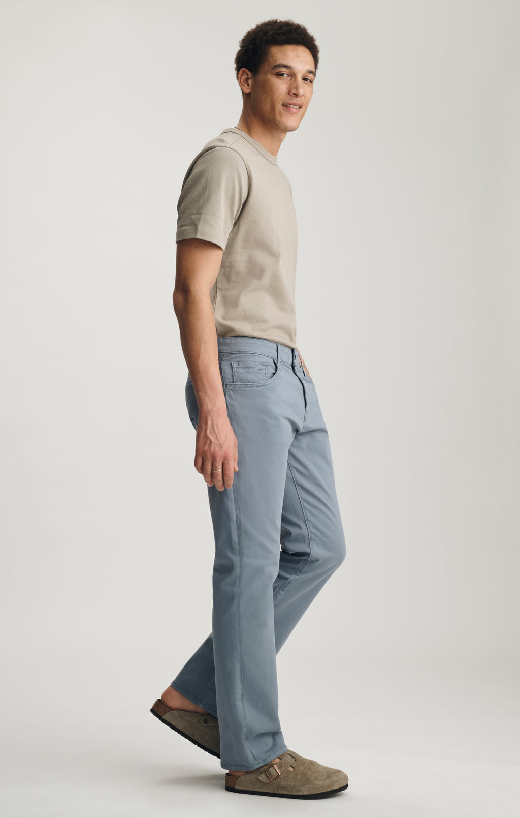 MATT RELAXED STRAIGHT LEG IN STEEL TWILL