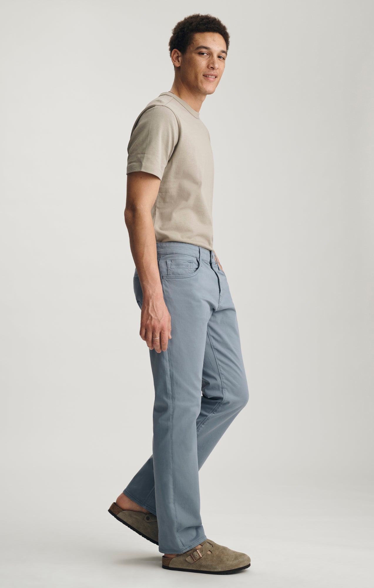 MATT RELAXED STRAIGHT LEG IN STEEL TWILL