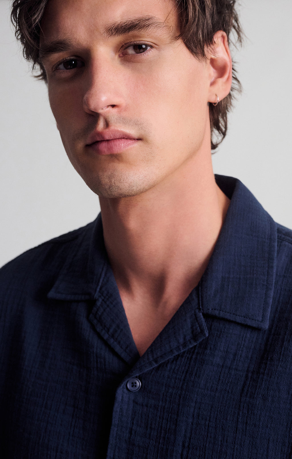 SHORT SLEEVE BUTTON-UP SHIRT IN OUTER SPACE