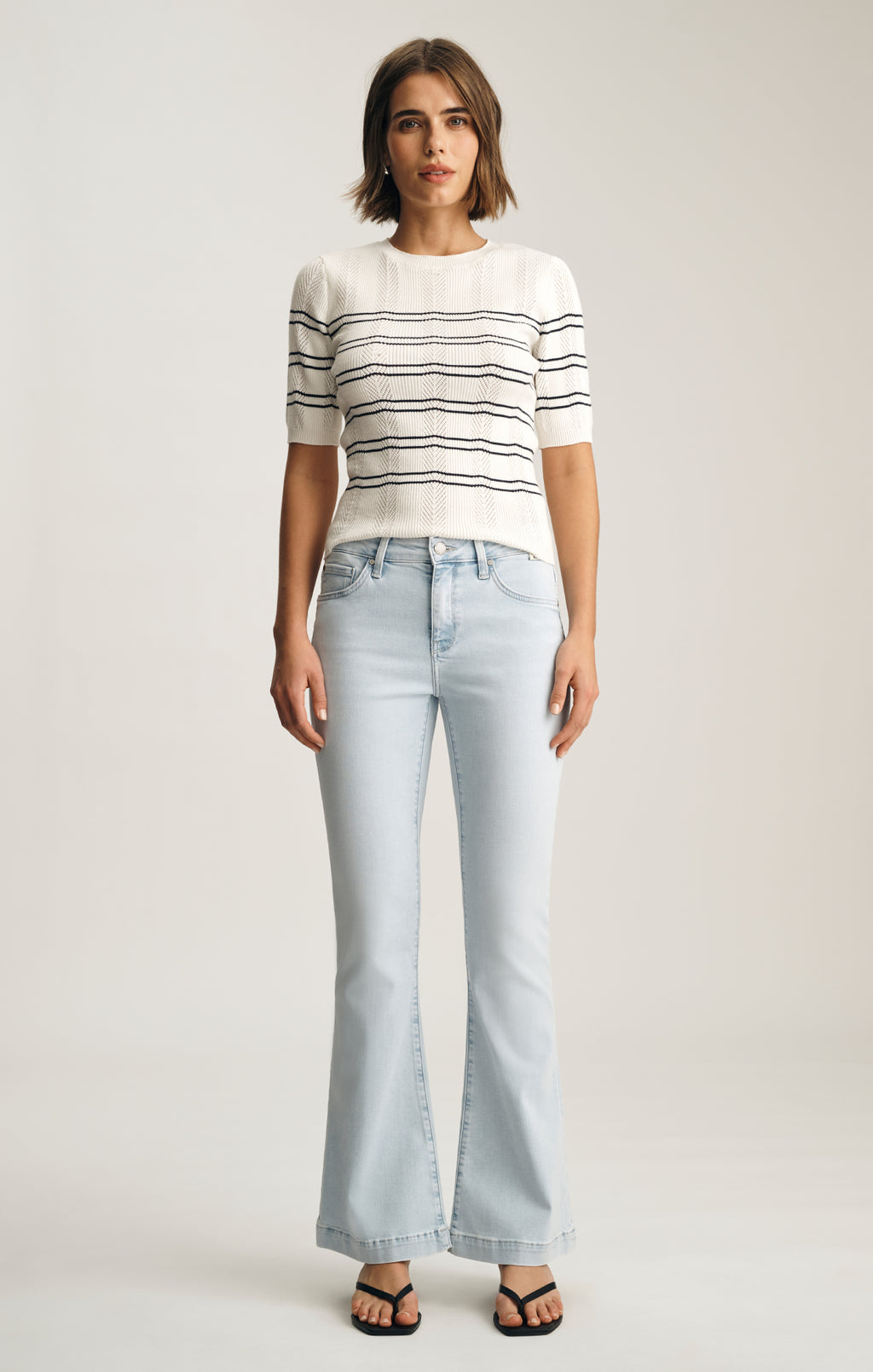 SYDNEY FLARE IN BLEACHED FEATHER LUXE - Mavi Jeans