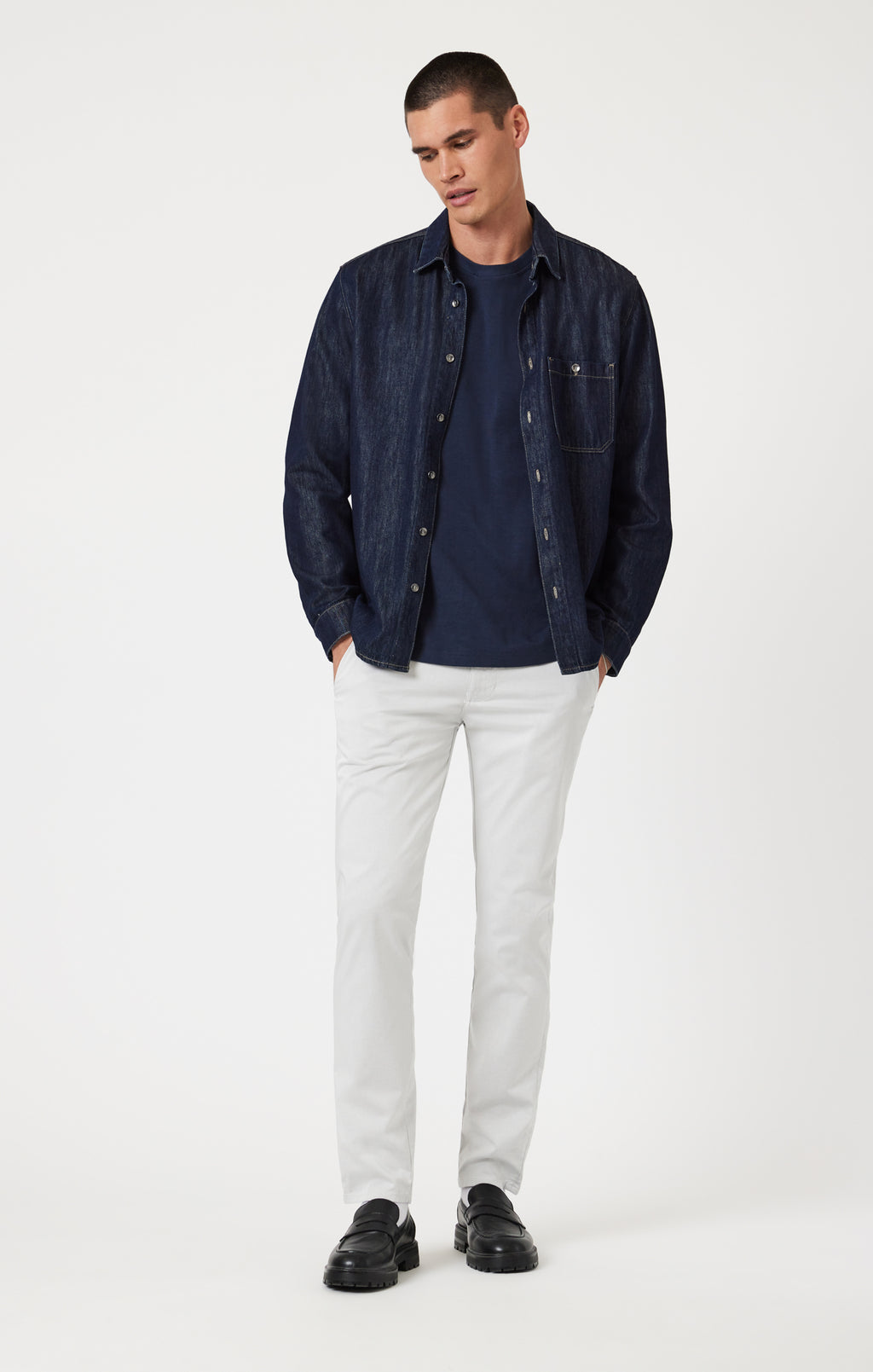 MILTON SLIM STRAIGHT CHINO PANTS IN STONE CITY SMART - Mavi Jeans