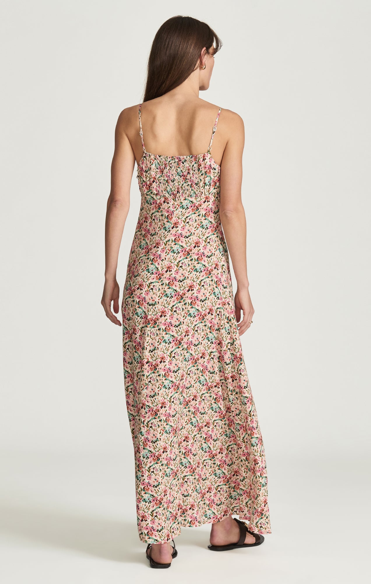 Mavi Women's Woven Ruched Maxi Dress In Flower Print Mavi Women's Woven Ruched Maxi Dress In Flower Print