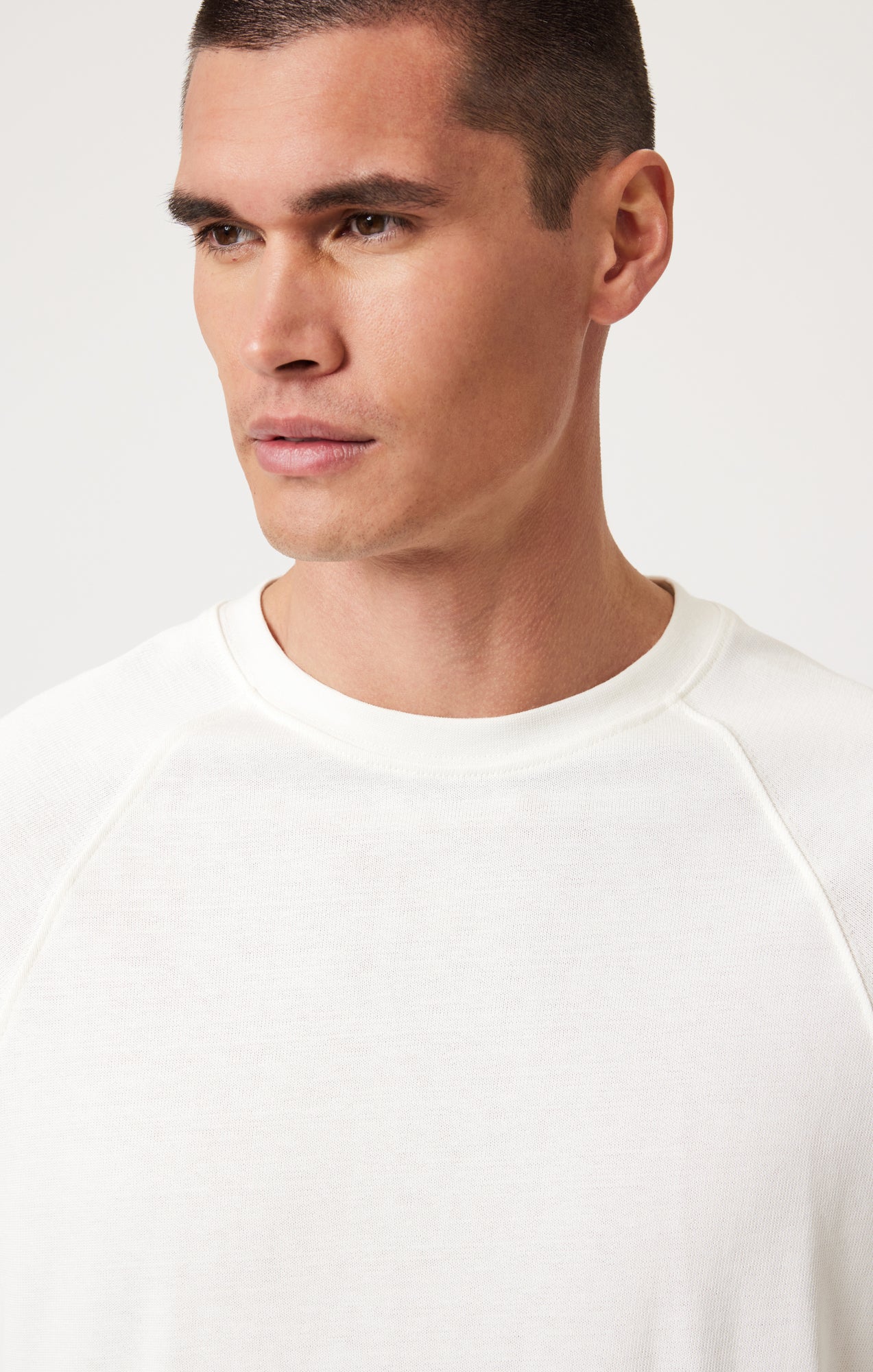 JERSEY LONG SLEEVE T-SHIRT IN ANTIQUE WHITE - Mavi Jeans
