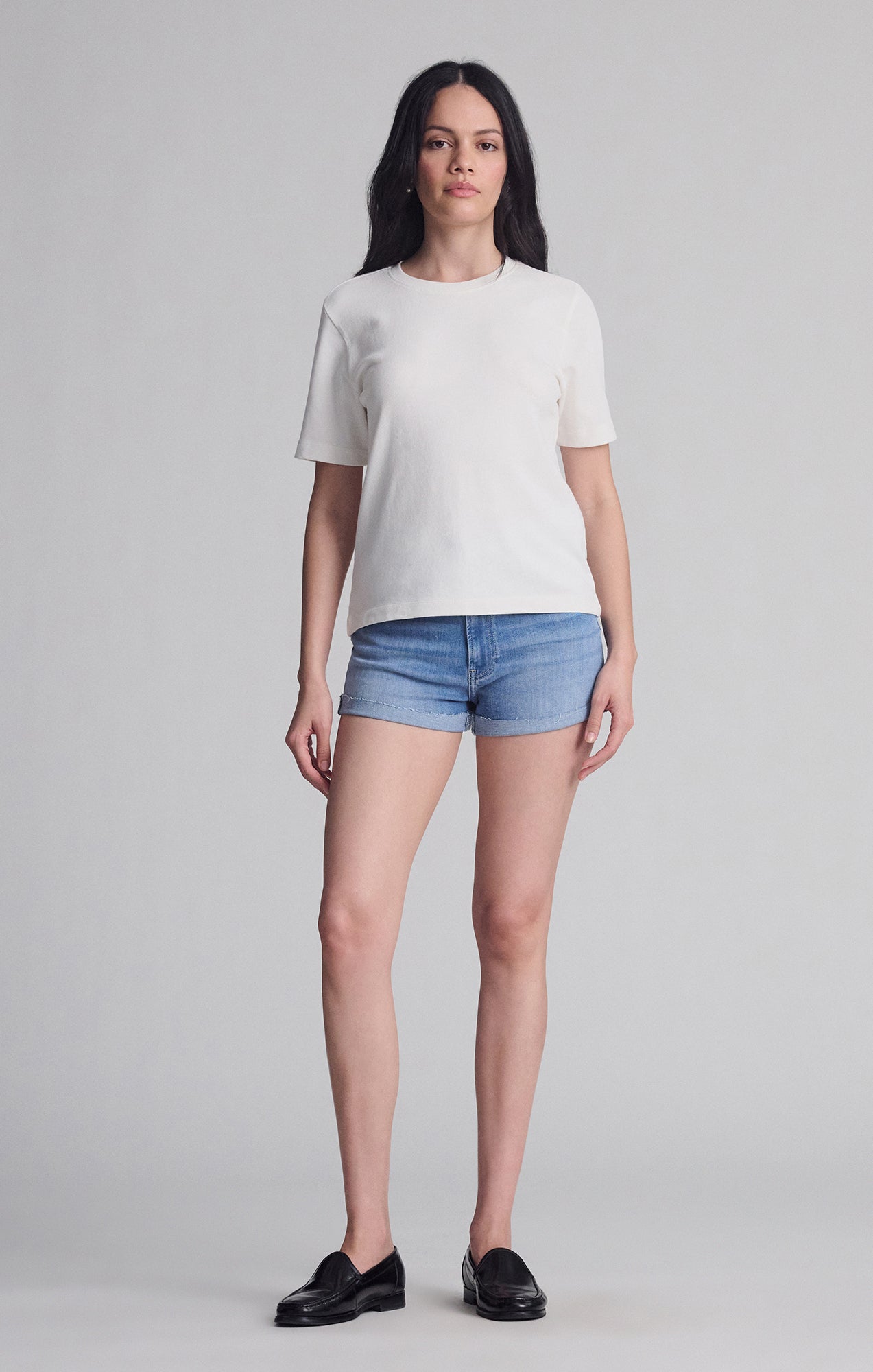 SHORT SLEEVE CREW NECK T-SHIRT IN COCONUT MILK - Mavi Jeans