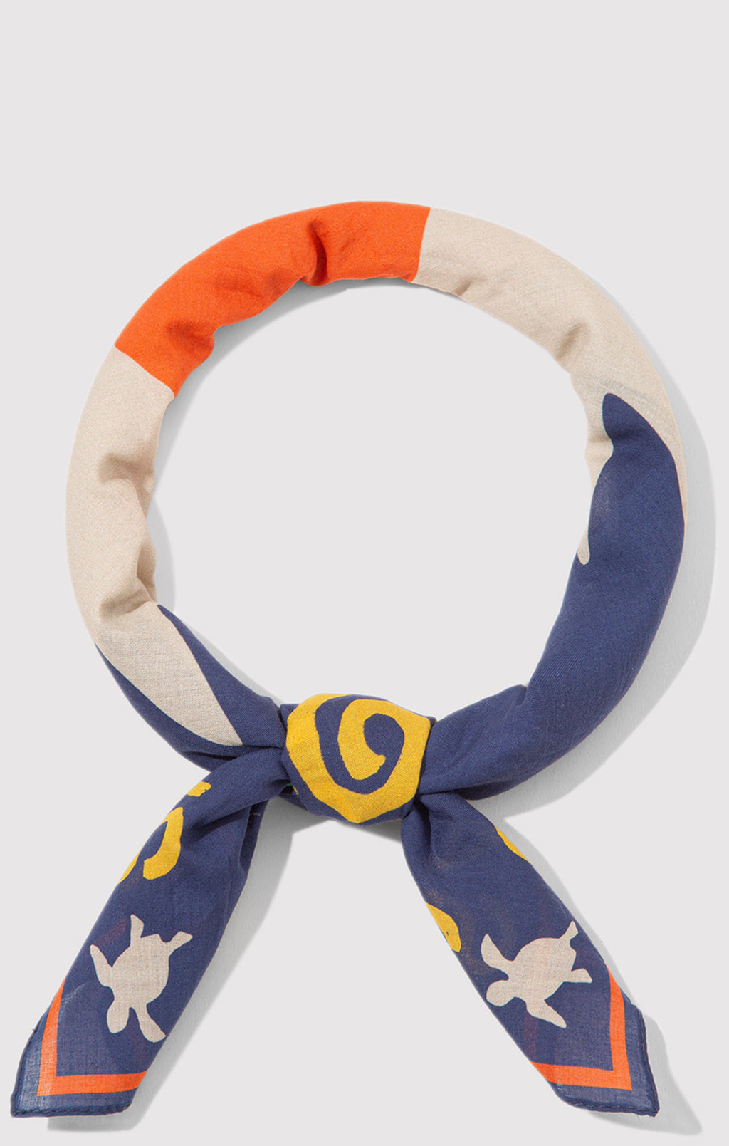 INDIGO TURTLES BANDANA IN EGGNOG - Mavi Jeans