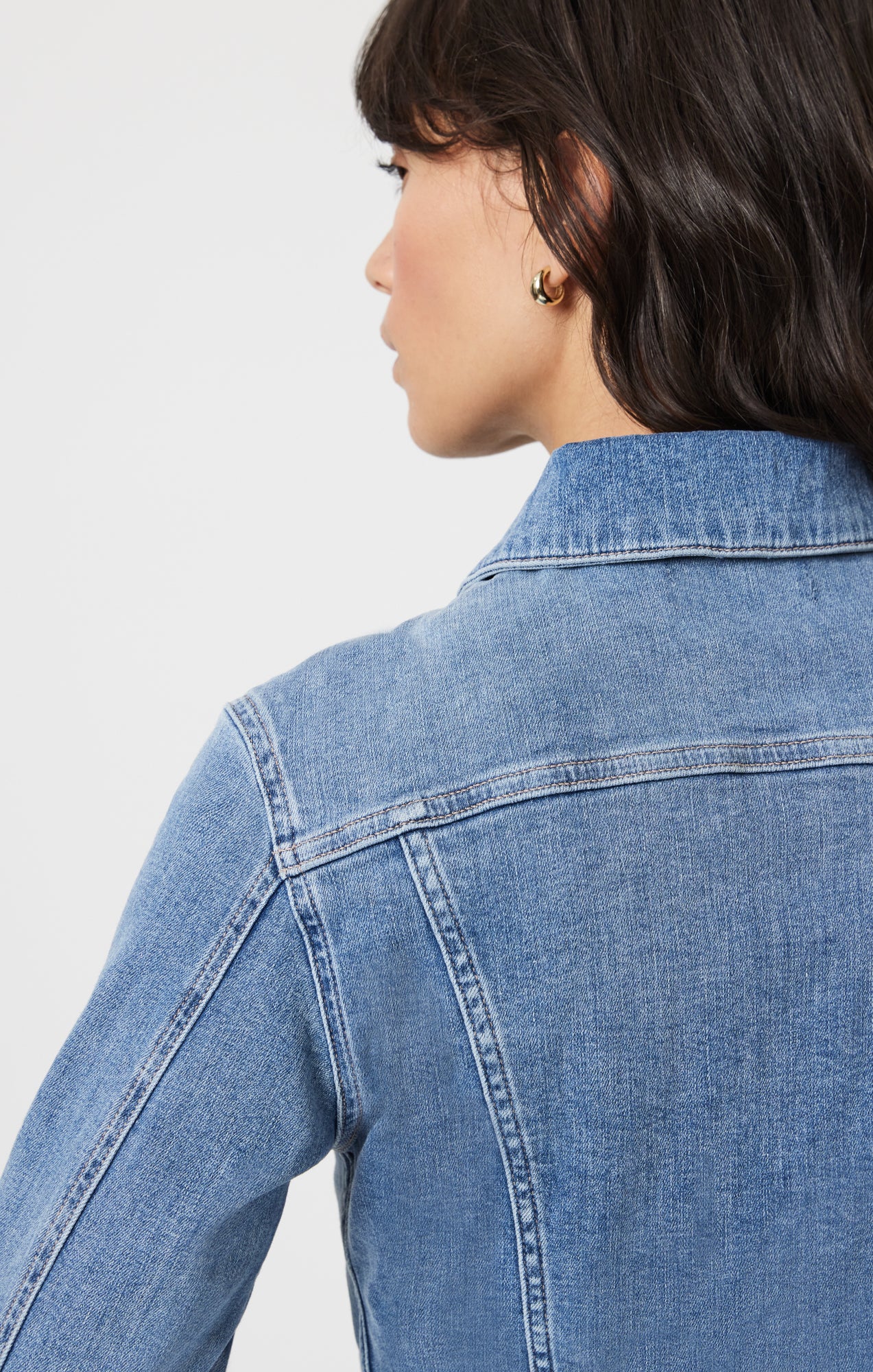 CECILIA DENIM JACKET IN LIGHT BRUSHED FLEX BLUE - Mavi Jeans