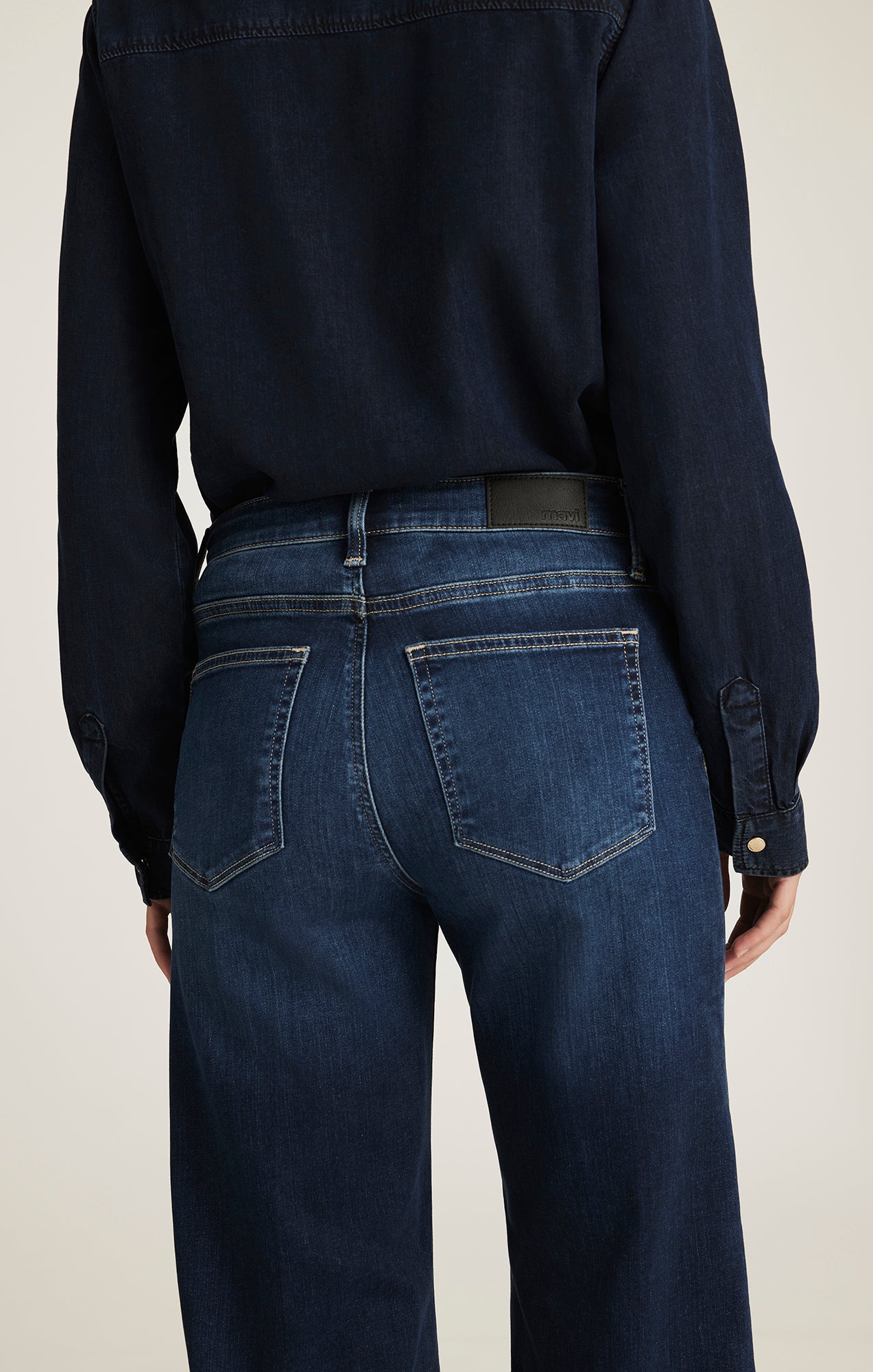PALOMA WIDE LEG IN DARK BLUE FEATHER LUXE - Mavi Jeans
