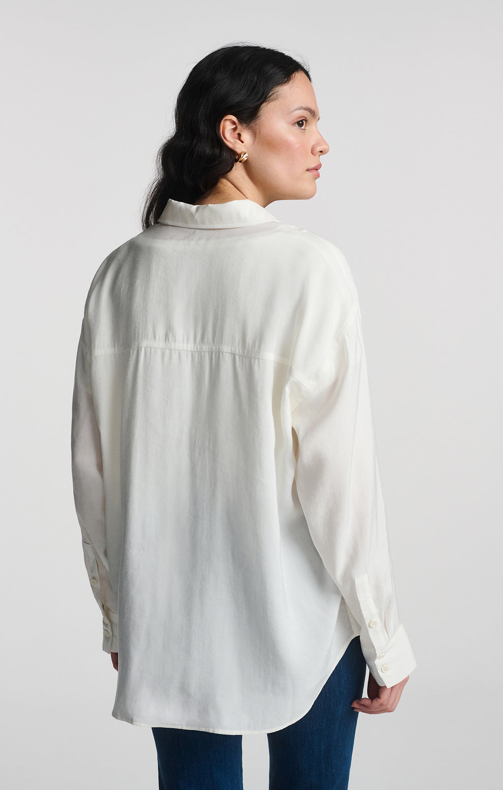 LUXE TOUCH BUTTON-UP SHIRT IN ANTIQUE WHITE - Mavi Jeans