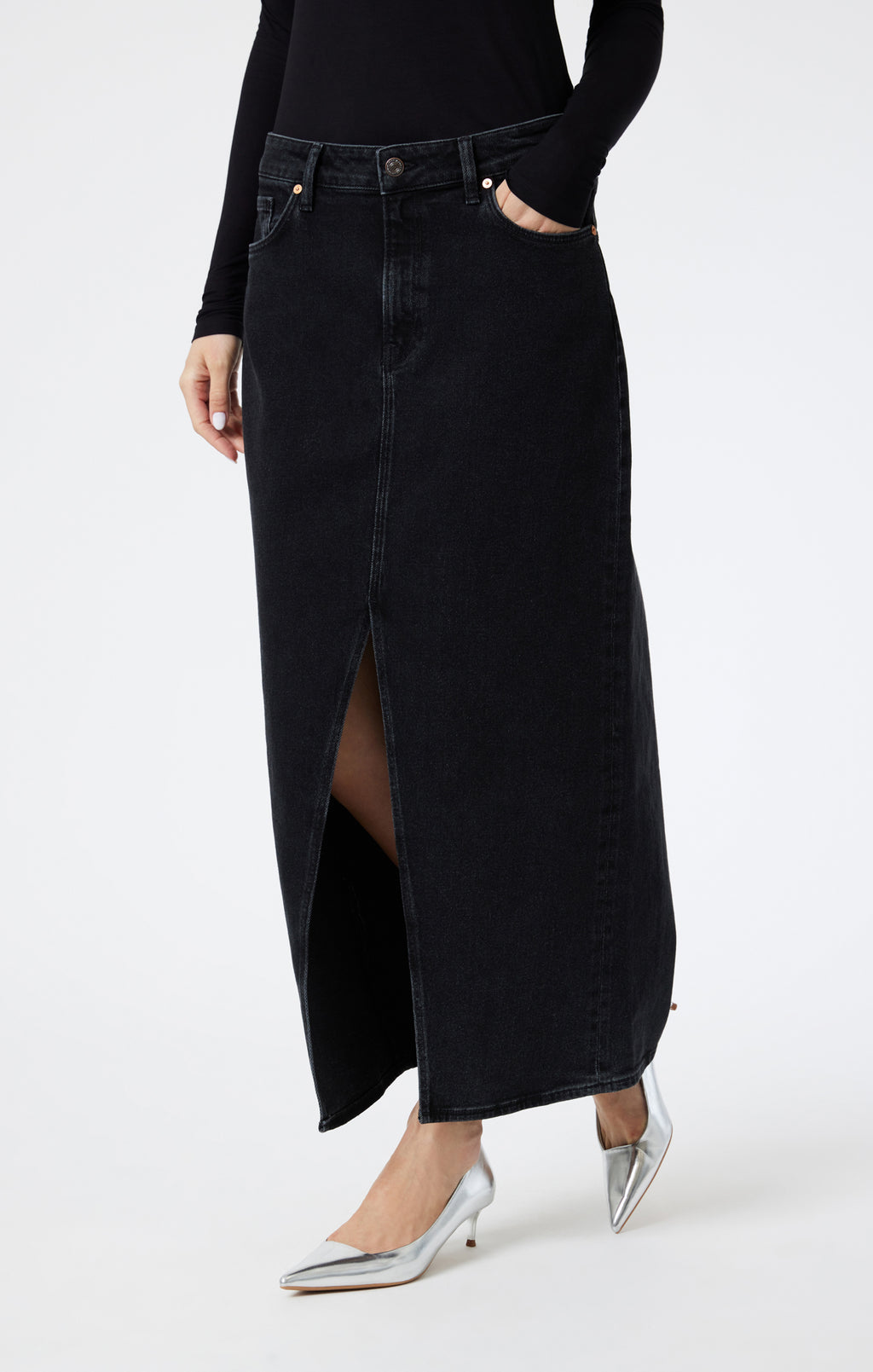 MILENA DENIM SKIRT IN DARK SMOKE DENIM - Mavi Jeans