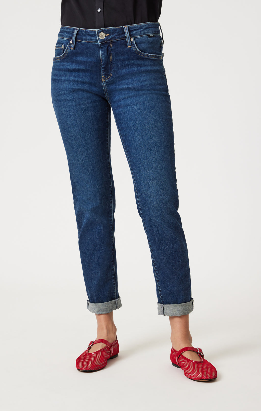 EMMA SLIM BOYFRIEND IN DEEP BRUSHED TRIBECA - Mavi Jeans