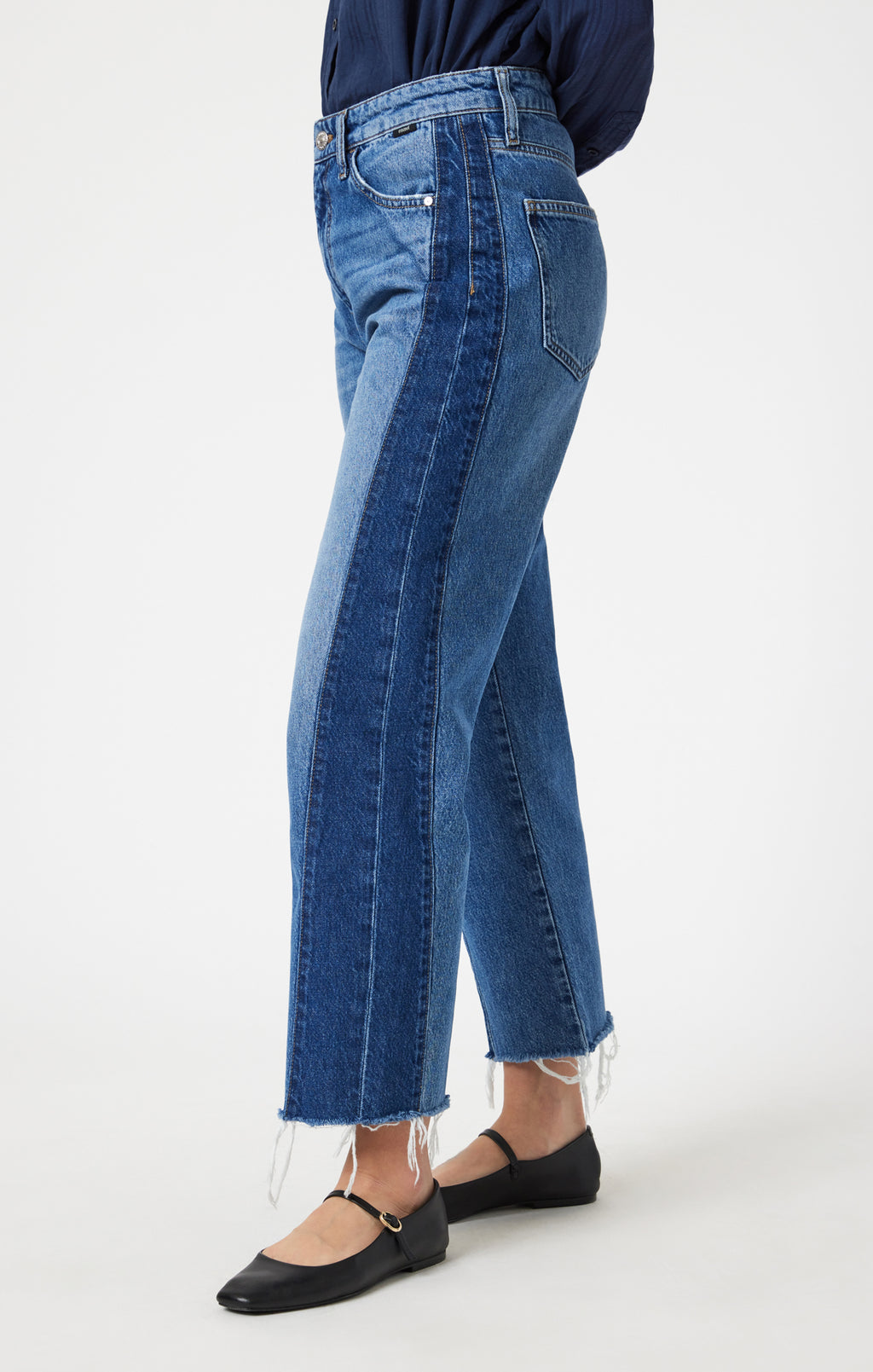 SAVANNAH STRAIGHT LEG IN MIX BLUE BLOCKING - Mavi Jeans