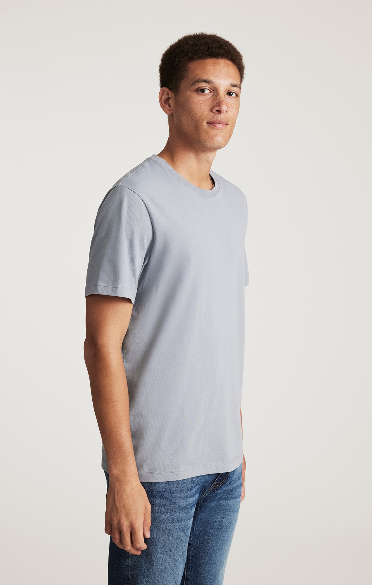 SHORT SLEEVE CREW NECK T-SHIRT IN TRADEWINDS - Mavi Jeans