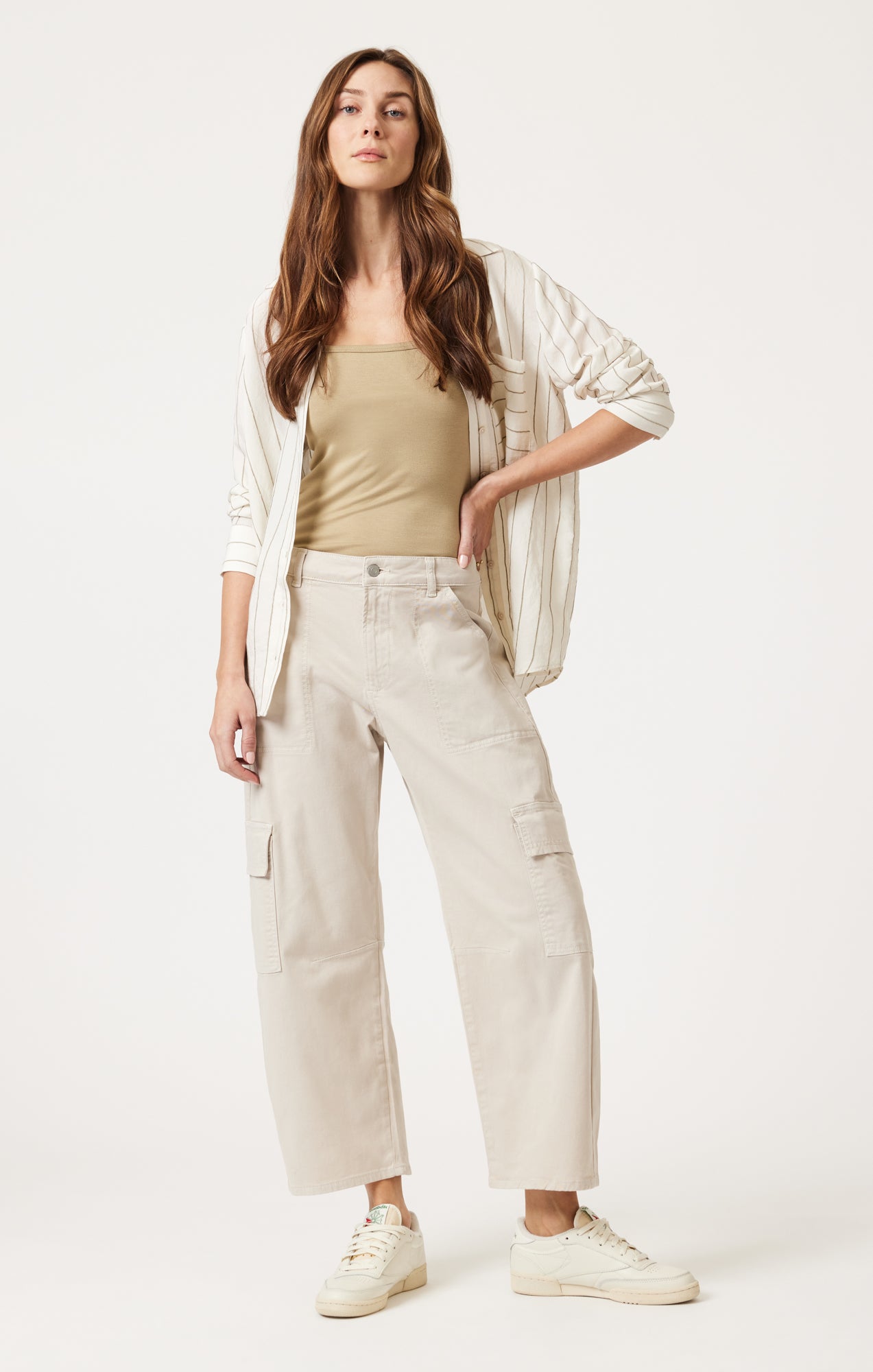 VINNIE BARREL CARGO IN FROST CASUAL TWILL - Mavi Jeans